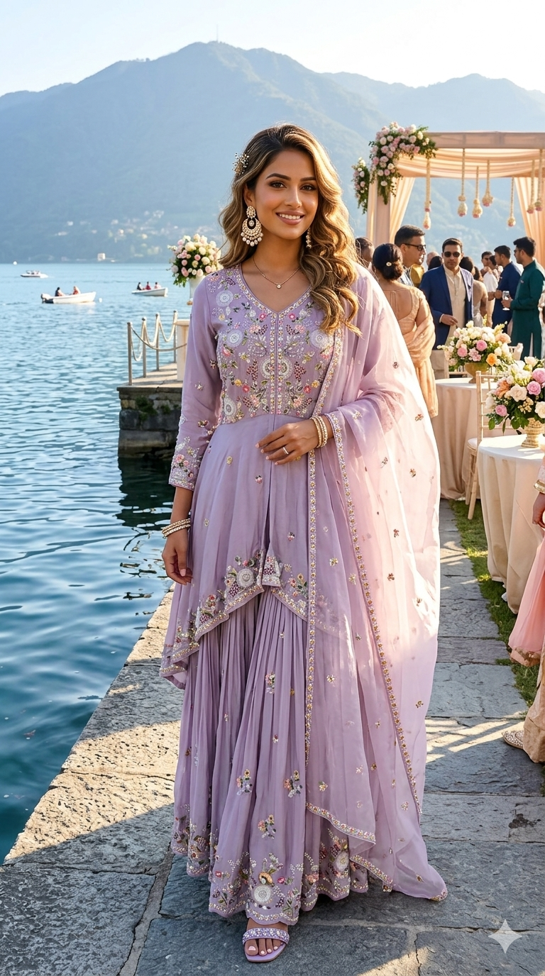 Short peplum chinon indowestern with skirt