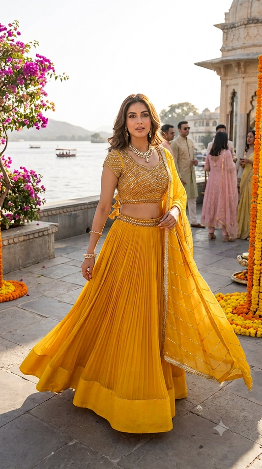 Haldi carnival lehenga set