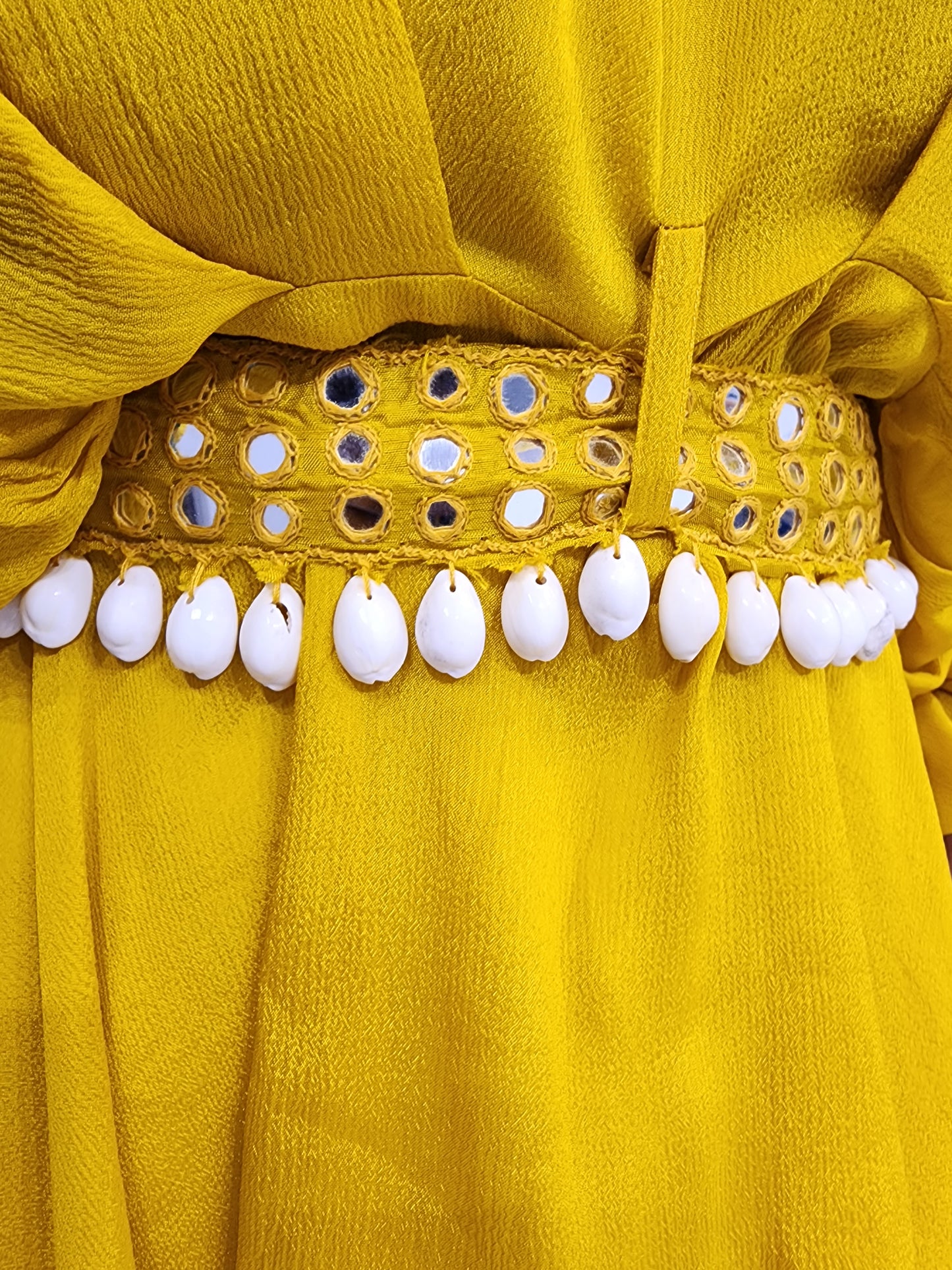 YAMI YELLOW SHIBORI CO-ORD SET WITH BELT