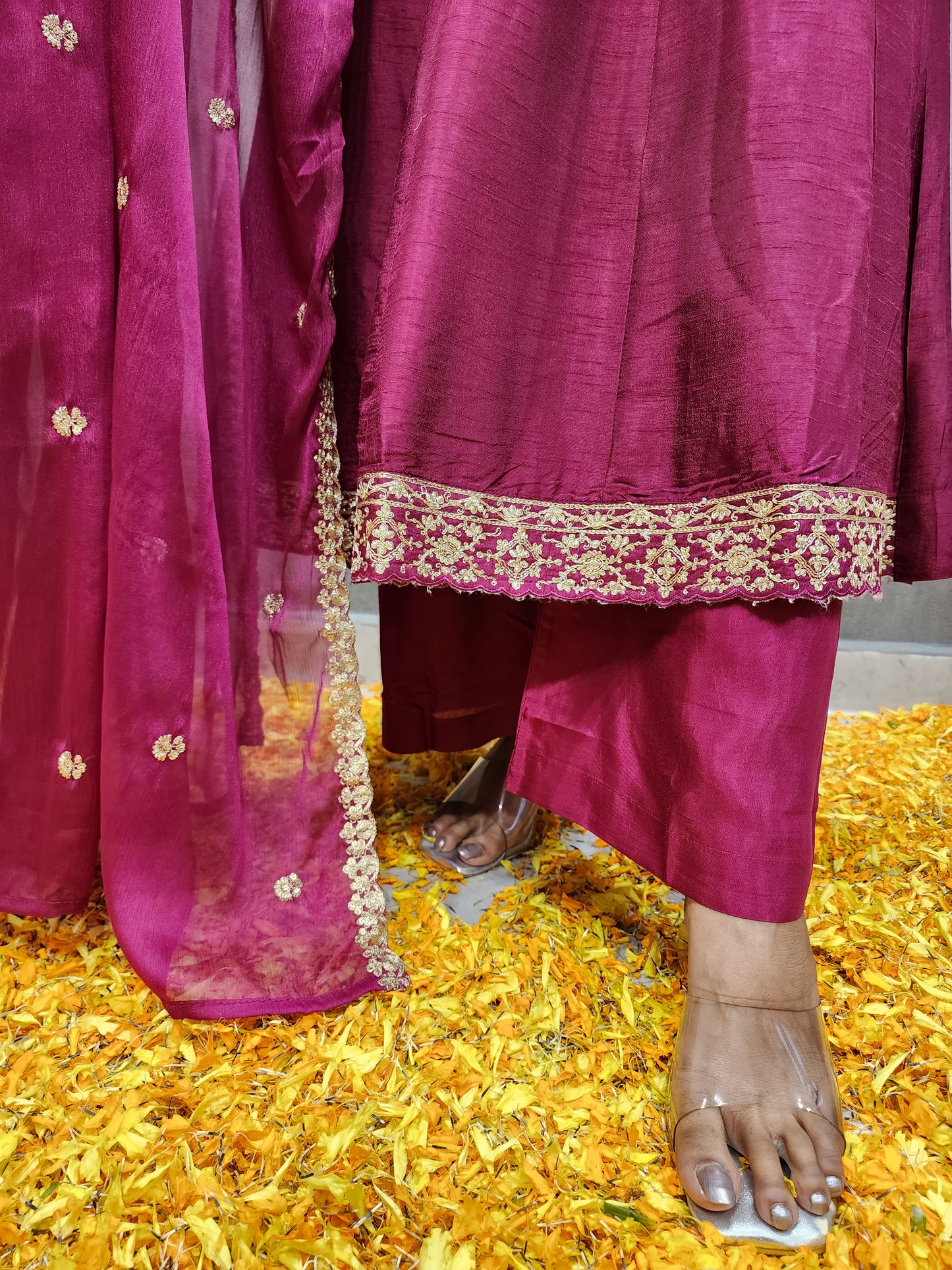 KARISHMA CHERRY ANARKALI PALZO SUIT