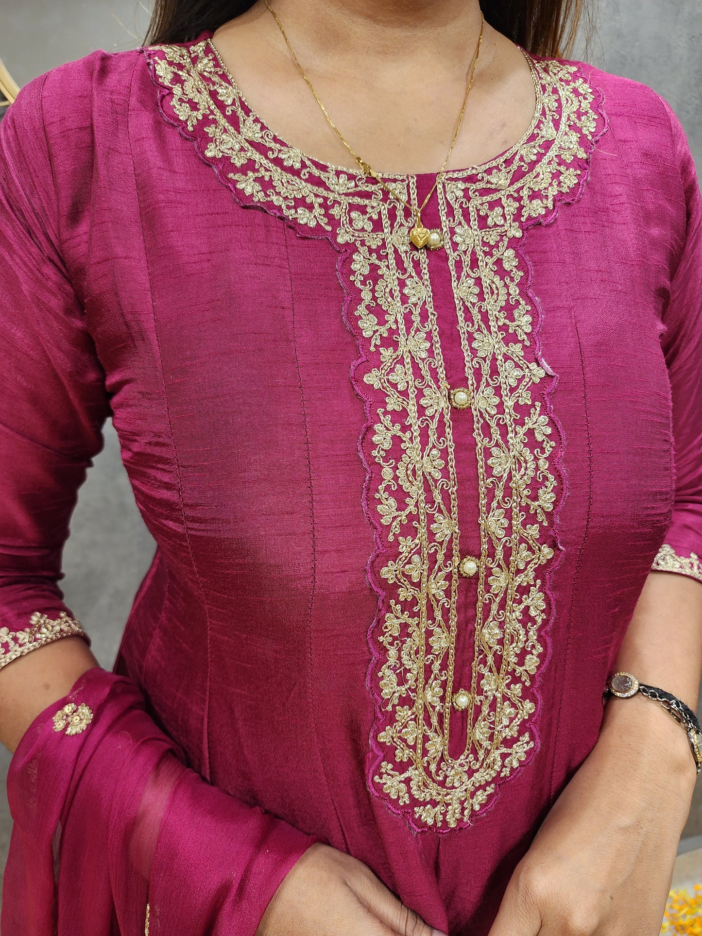 KARISHMA CHERRY ANARKALI PALZO SUIT