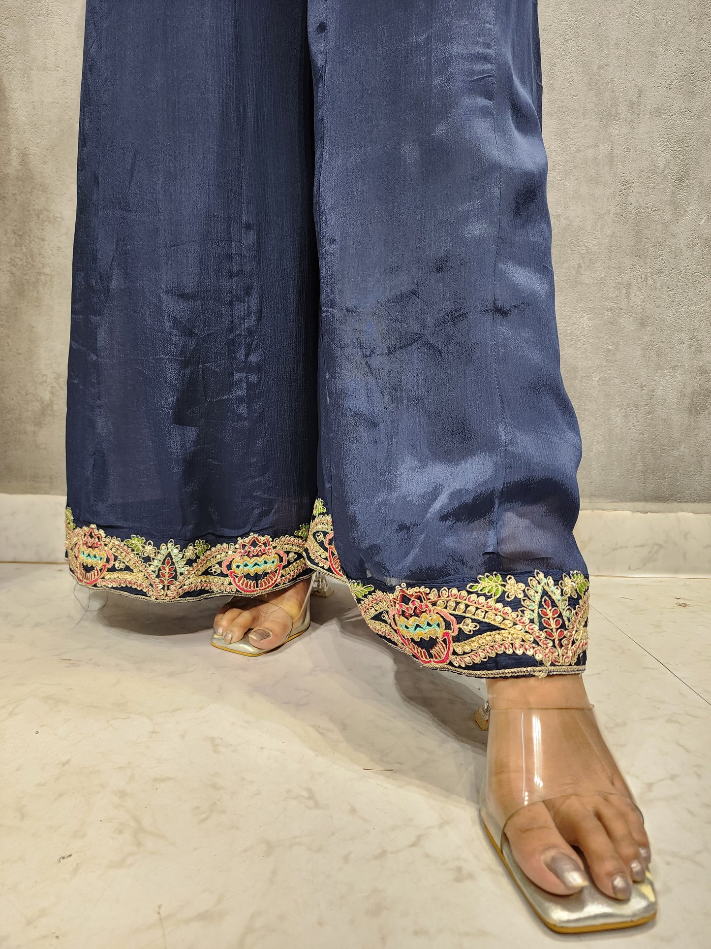 REHMAT BLUE EMBROIDERED CO-ORD SET