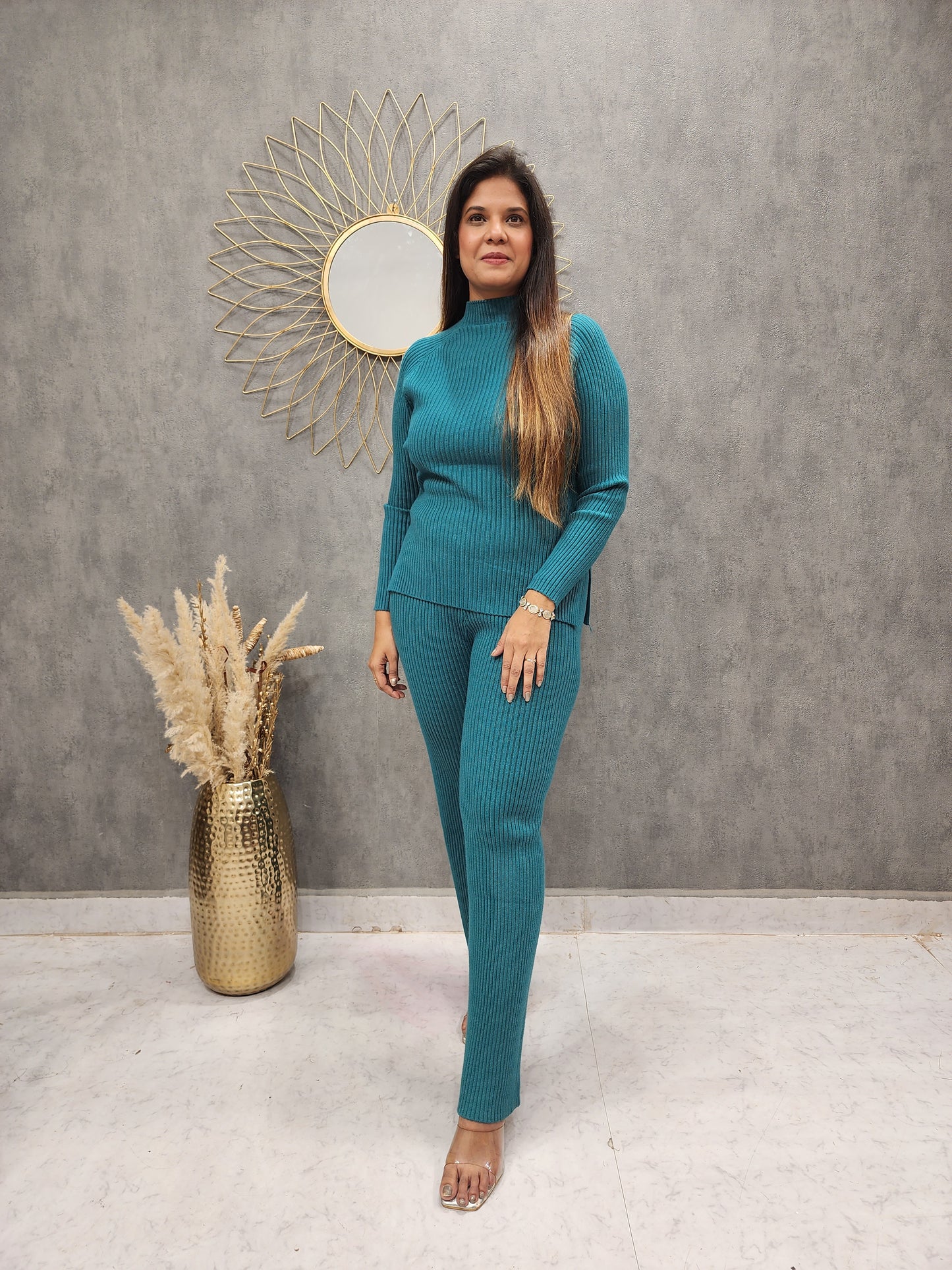 ZOE BLUE WOLLEN CO-ORD SET