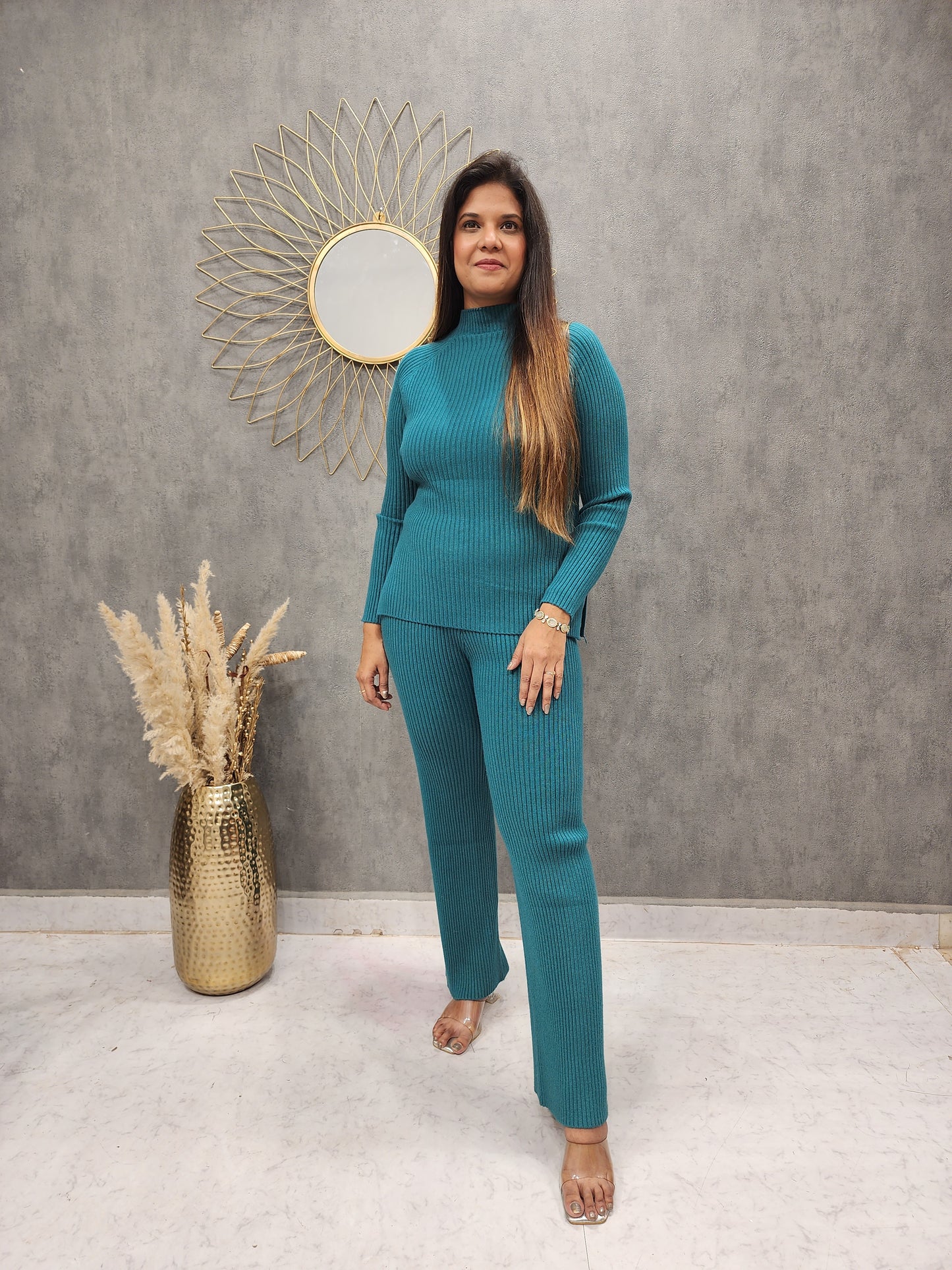 ZOE BLUE WOLLEN CO-ORD SET