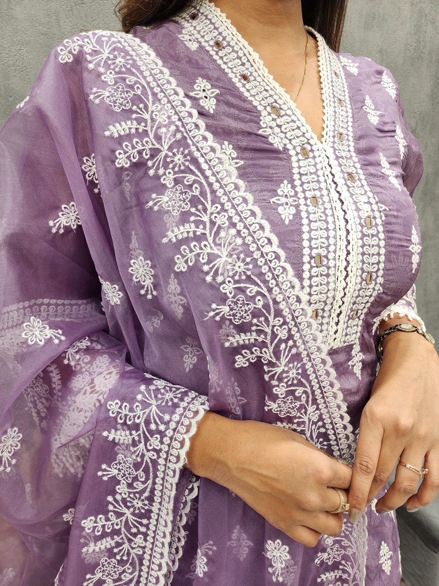 SANA PURPLE EMBROIDERED PAKISTANI SUIT