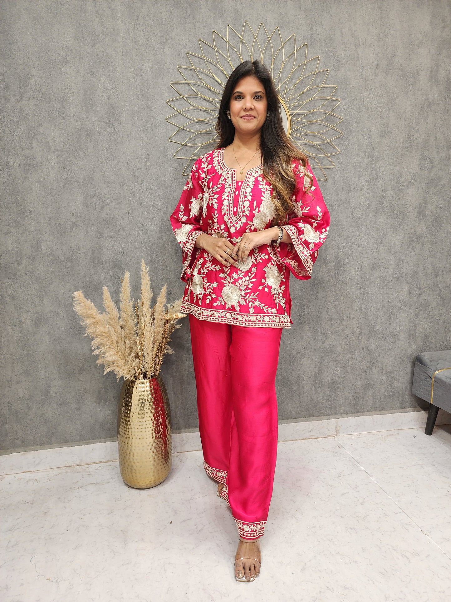 ROYAL PARSI PARA TOMATO RED CO-ORD SET