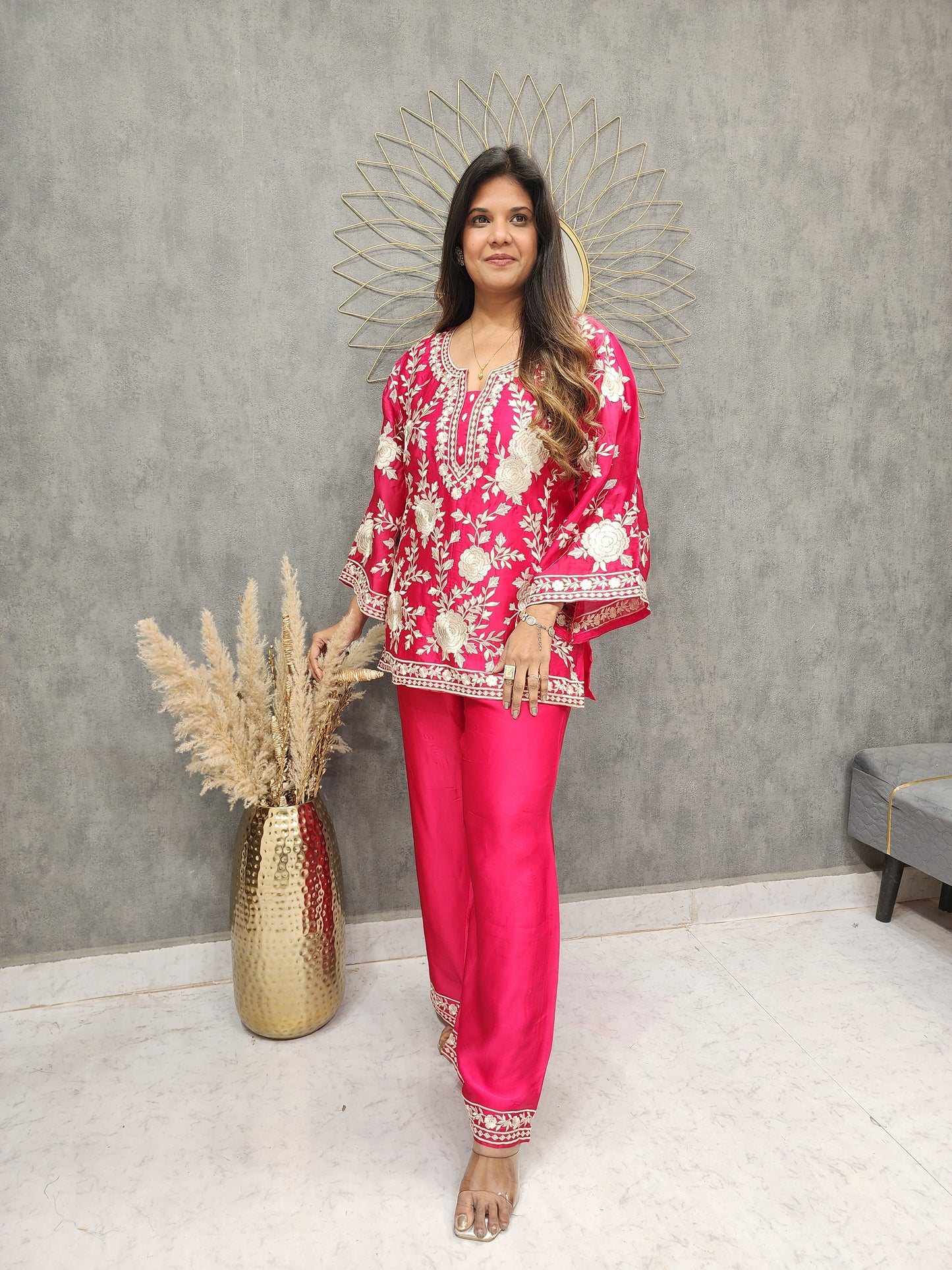 ROYAL PARSI PARA TOMATO RED CO-ORD SET