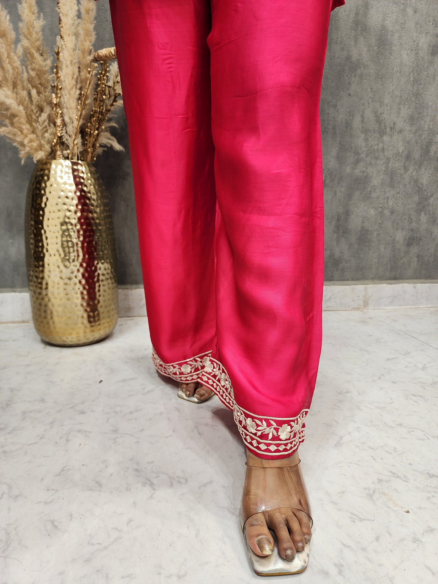 ROYAL PARSI PARA TOMATO RED CO-ORD SET