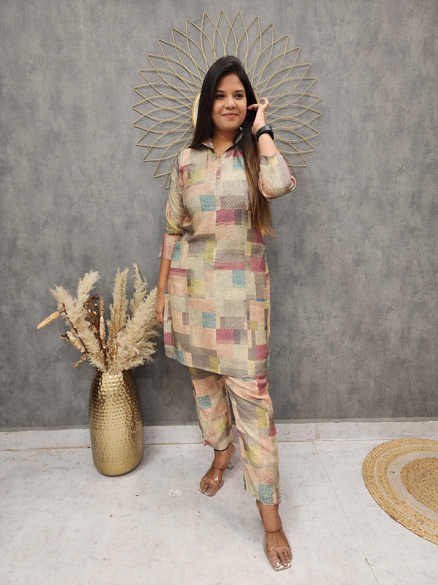 Trend geometrical print co-ord set