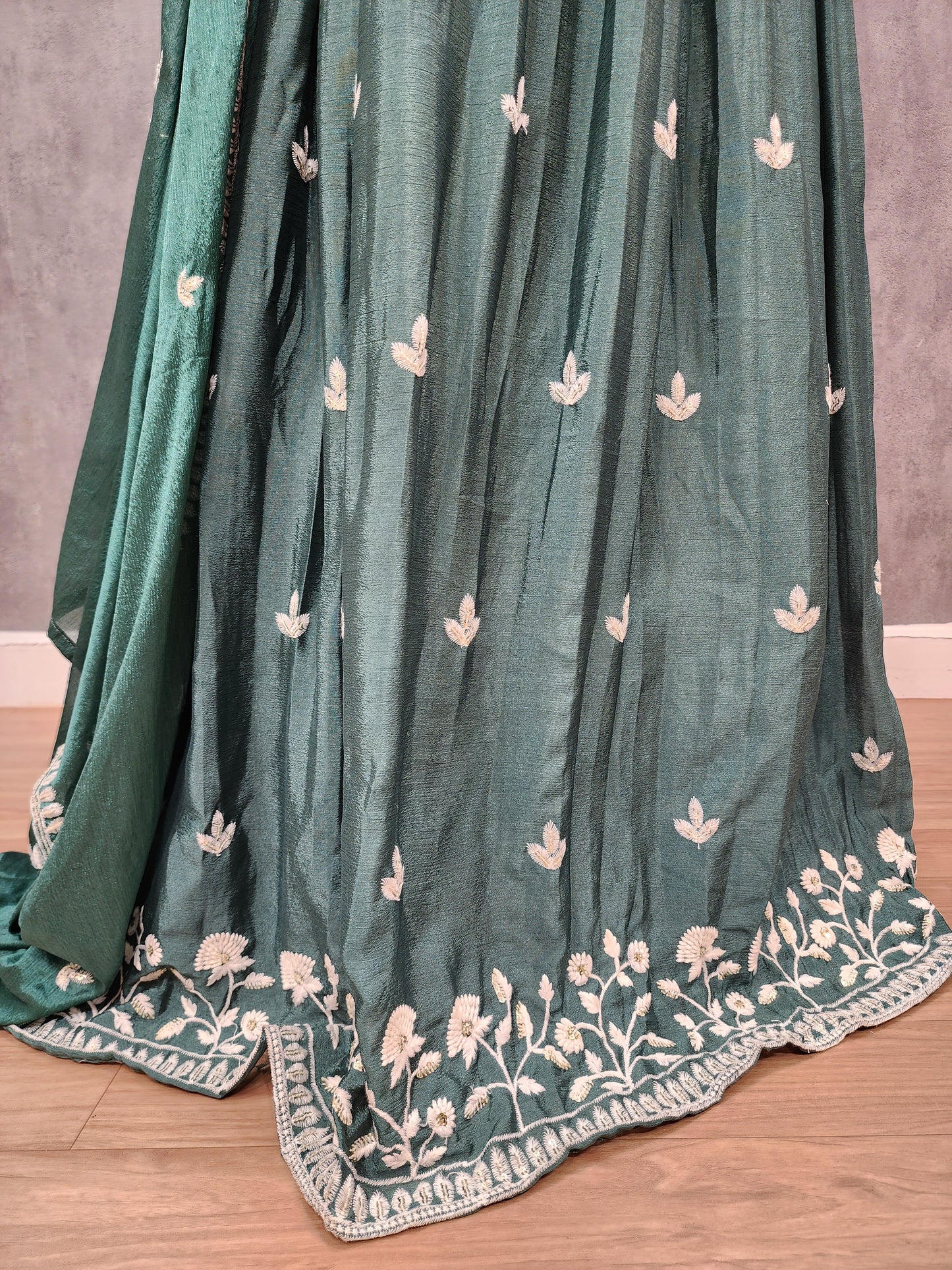 Shanaya green Embroided maxi gown