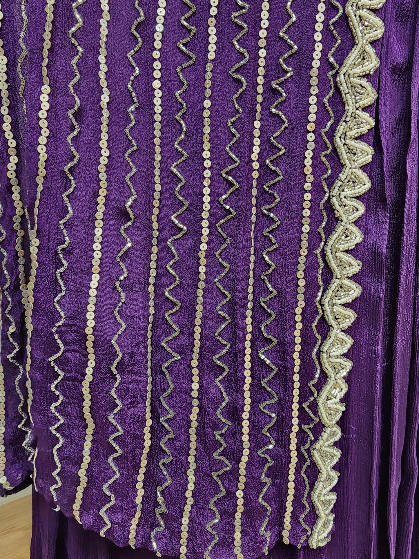Samara purple cape embellished indowestern dress
