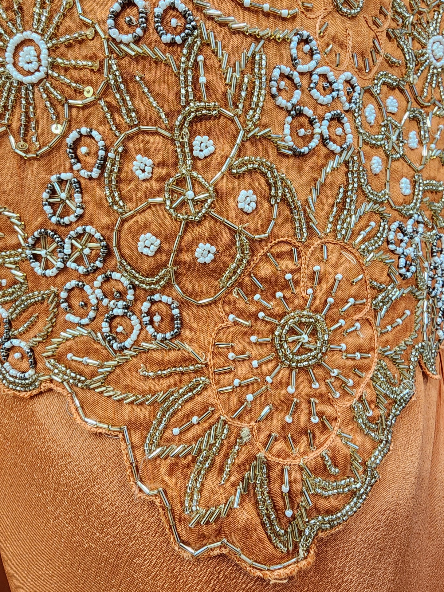 Kismat orange Embroided cutwork sharara suit