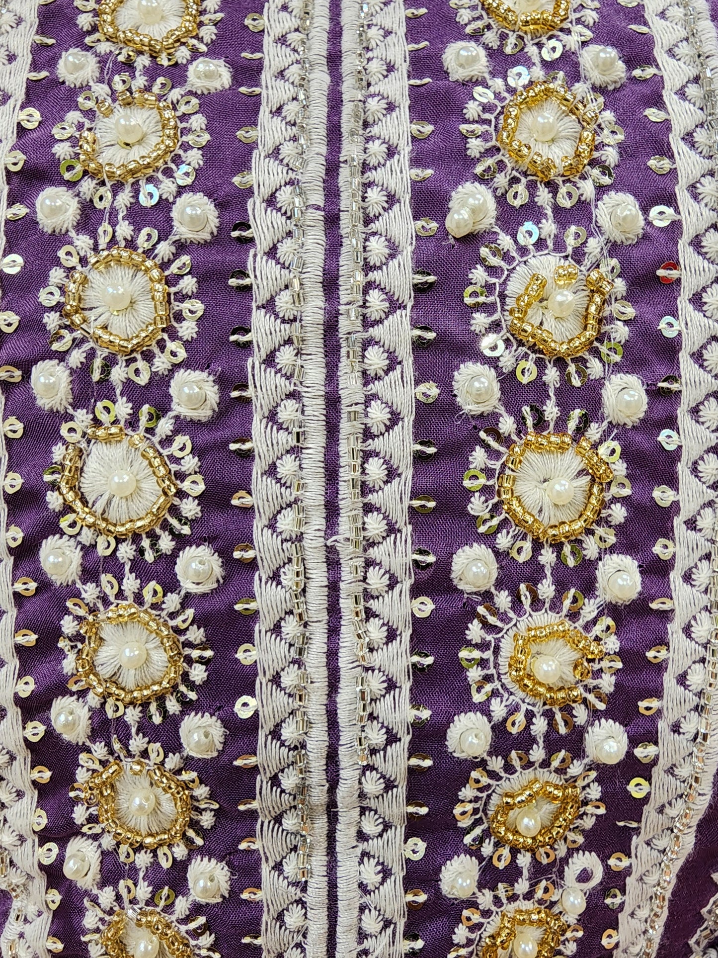 Purple Embroided centre slit indowestern suit