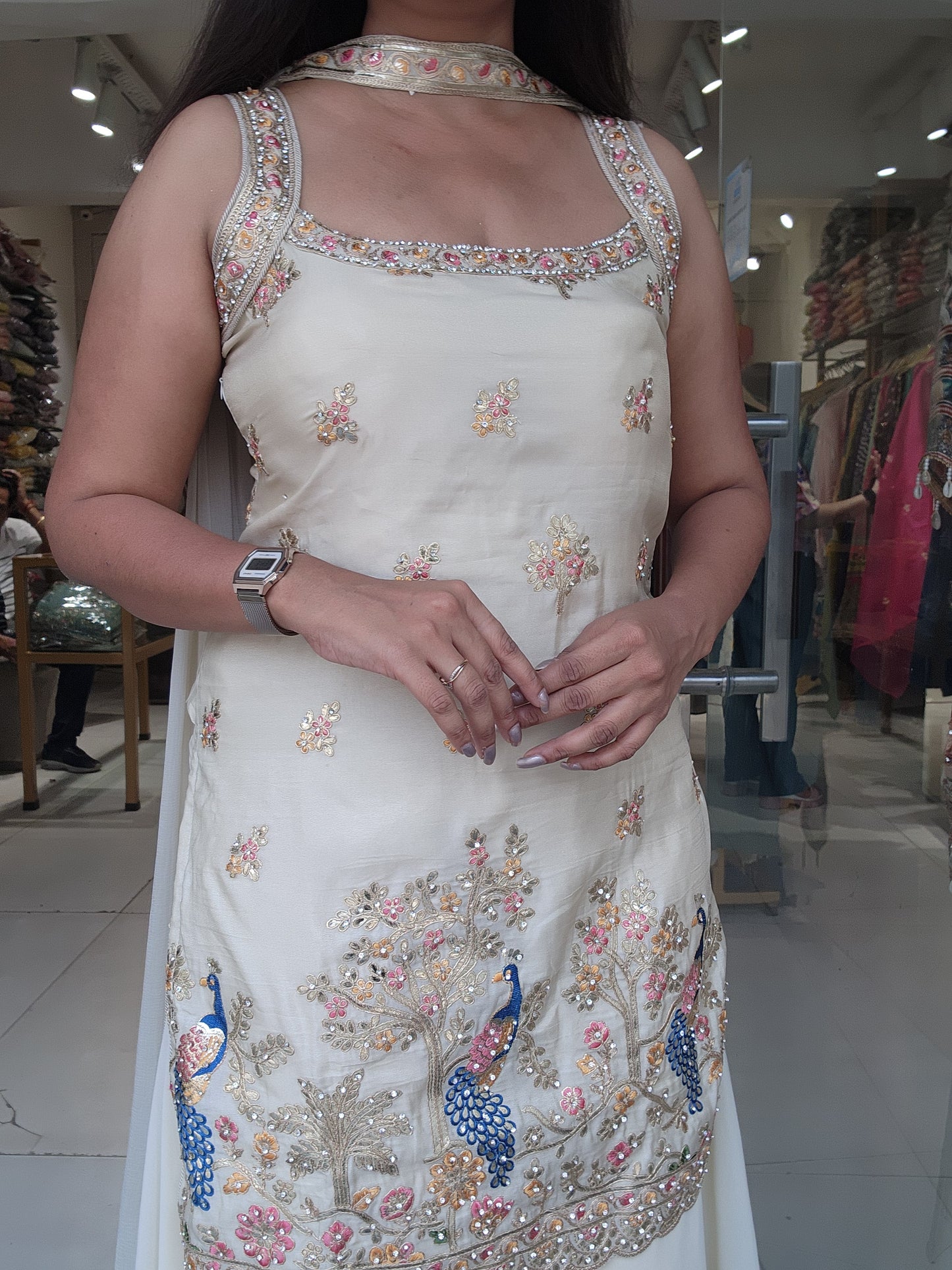 Shehnaaz peacock sharara suit