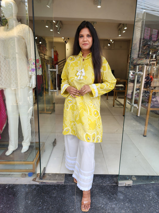 Yellow printed co-ord set