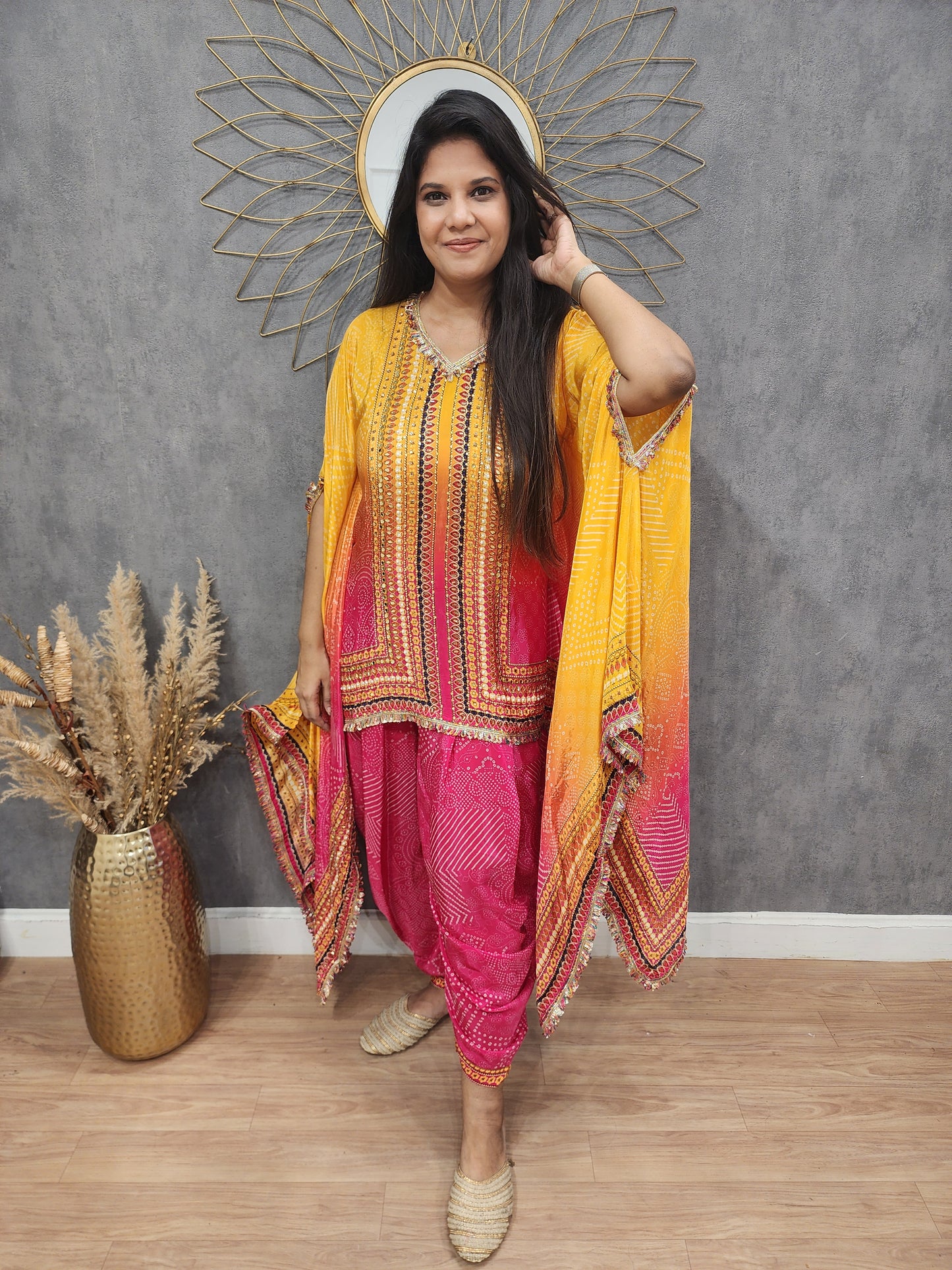 Jugni kaftaan style dhoti suit