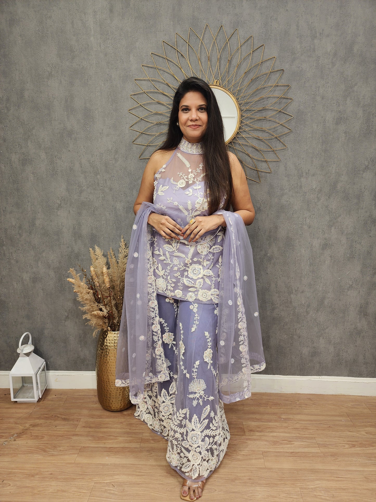 Princess Lavender halter neck divider dress