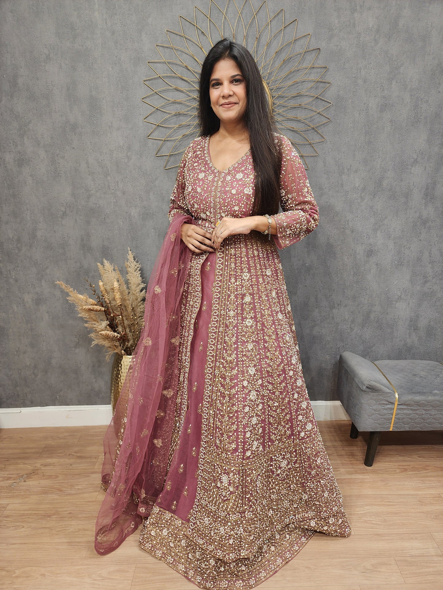 Jodha carrot centre slit indowestern dress