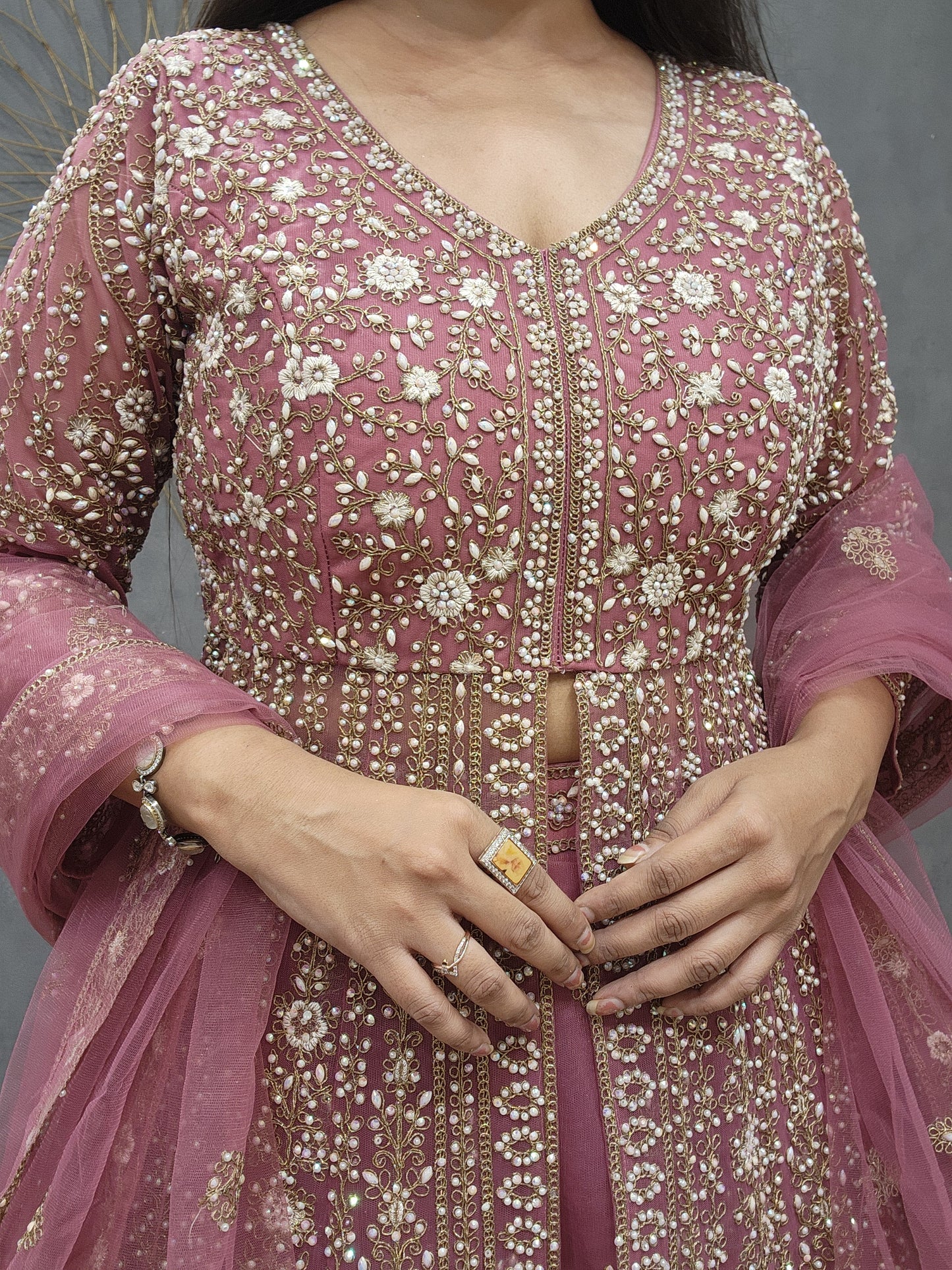 Jodha carrot centre slit indowestern dress