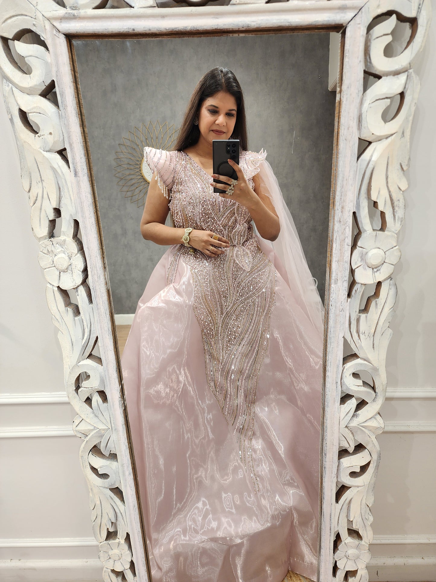 Onion pink ball gown