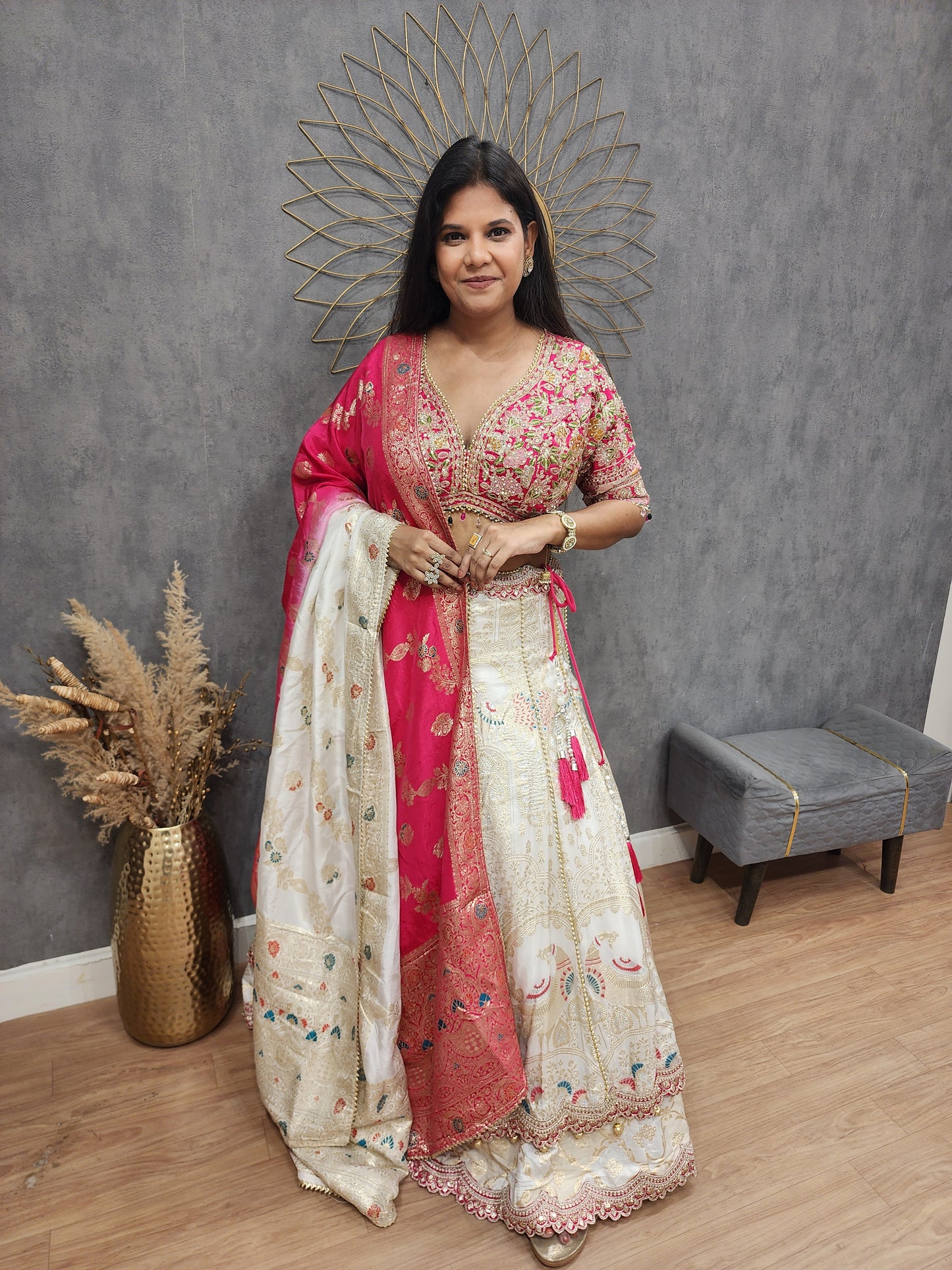 Mastani double layer banarasi lehenga