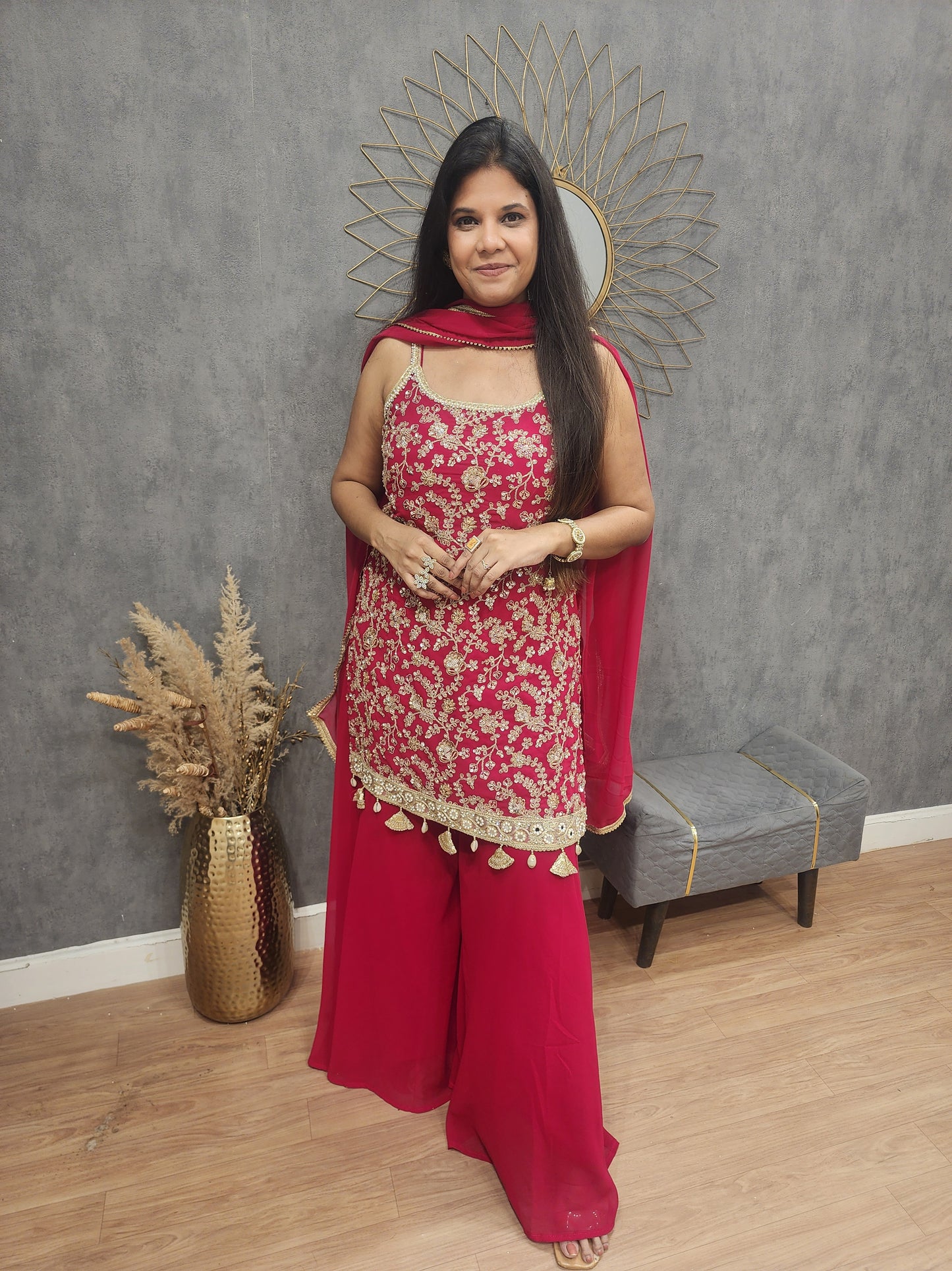 Mahi pink sharara suit