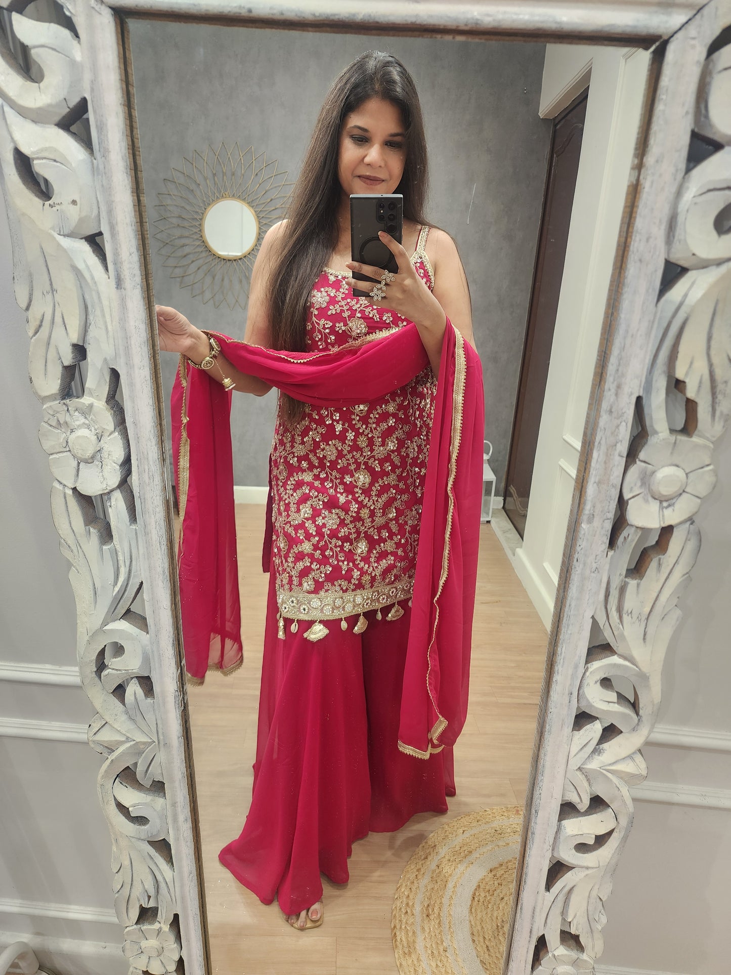 Mahi pink sharara suit