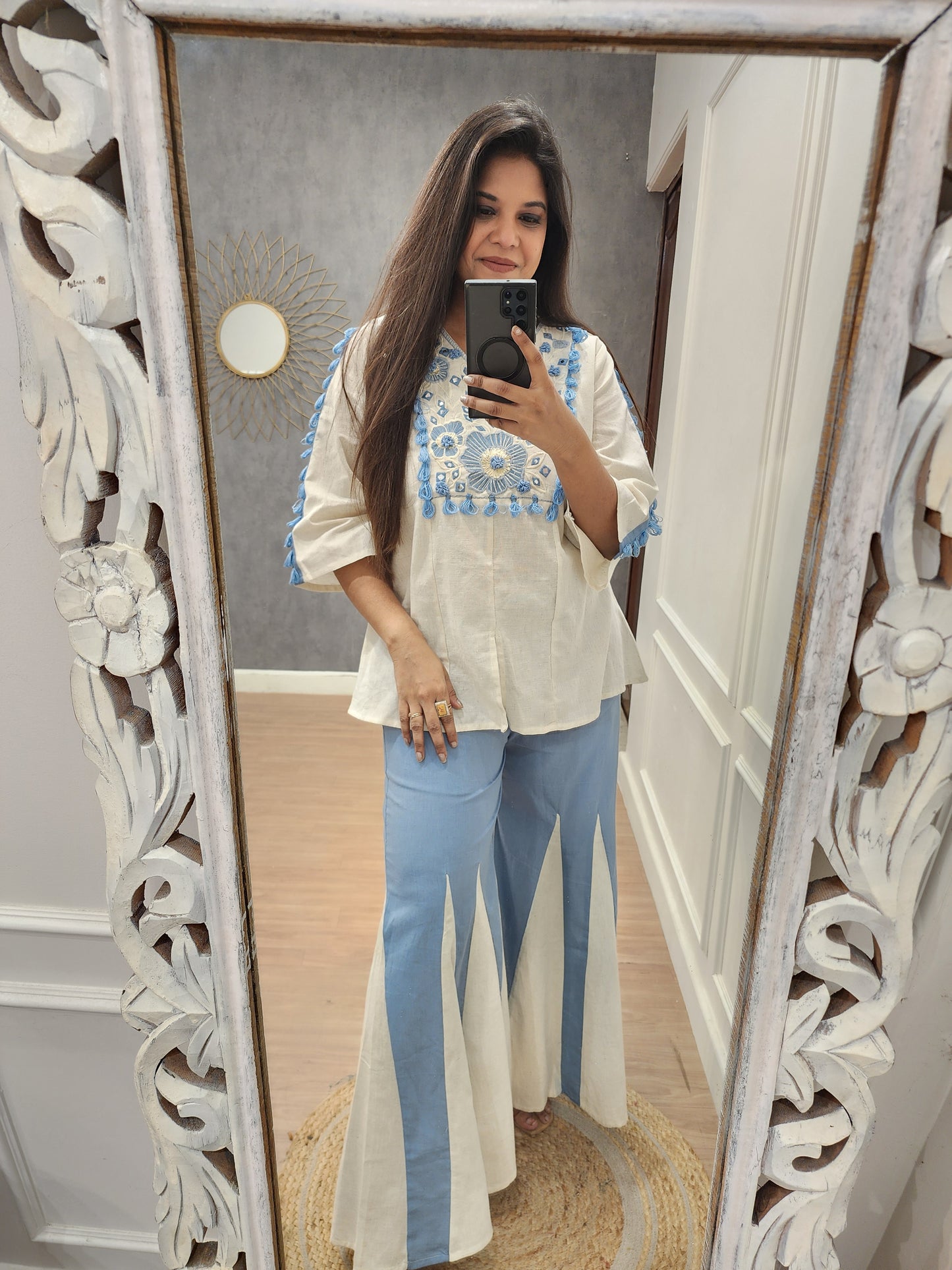 Girly Striped linen co-ord set