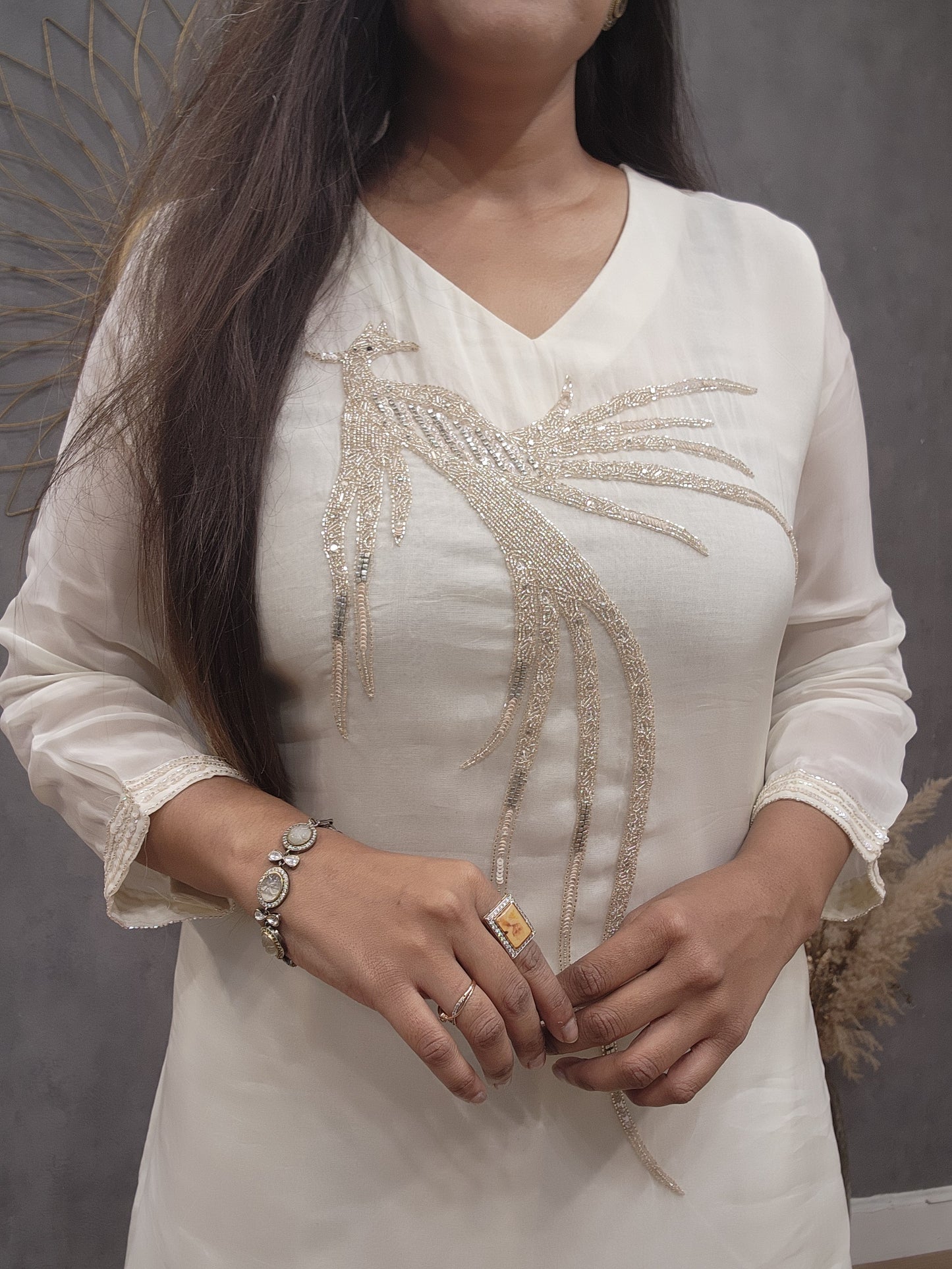 Off white kingfisher co-ord set