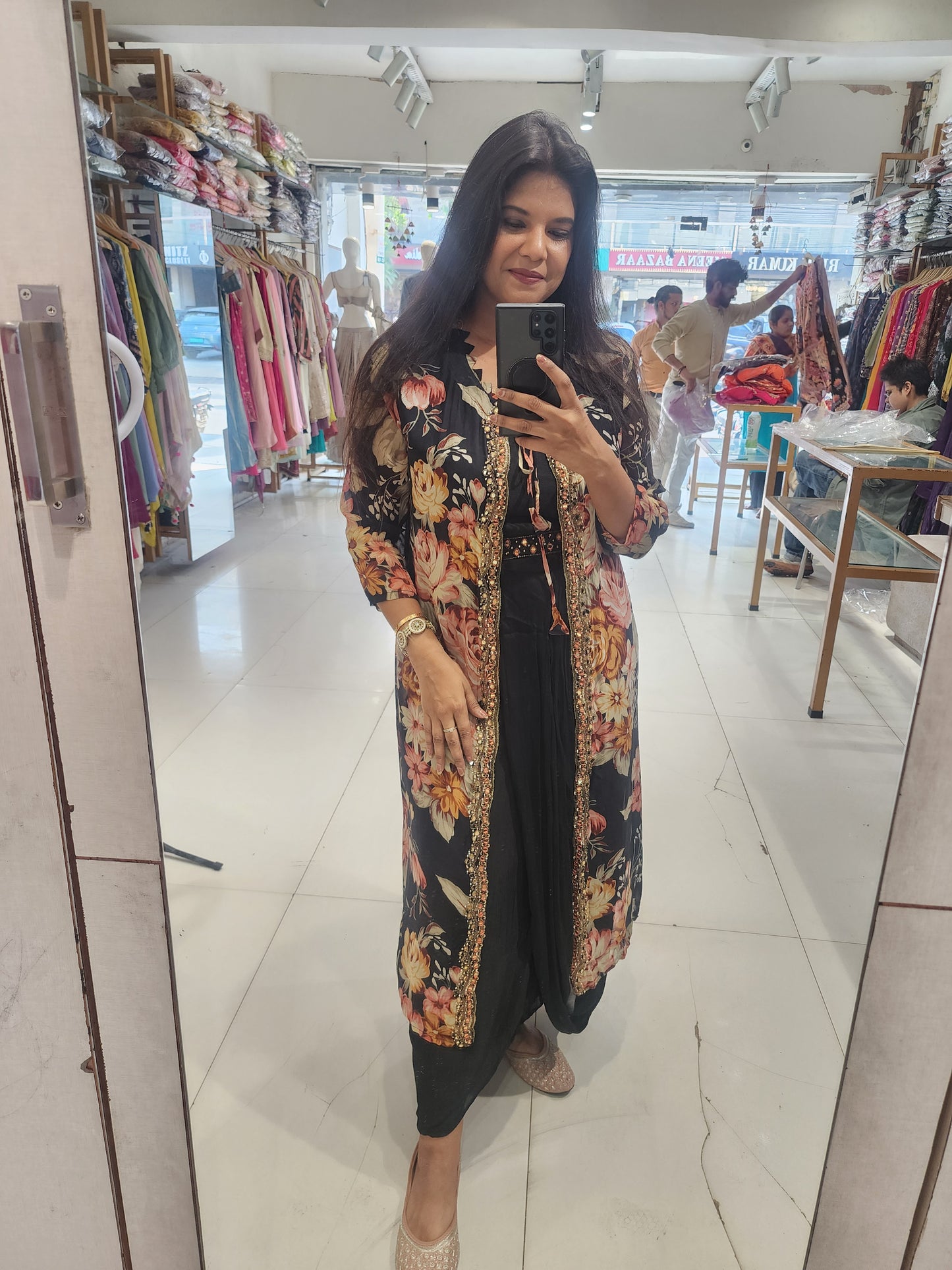 Black indowestern dress