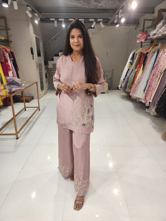 Pure crepe cocktail co-ord set