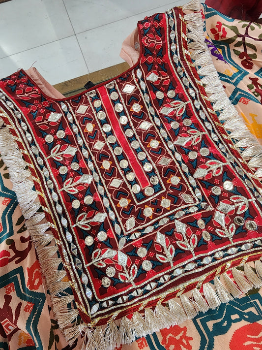 Muslin gotapatti choga set