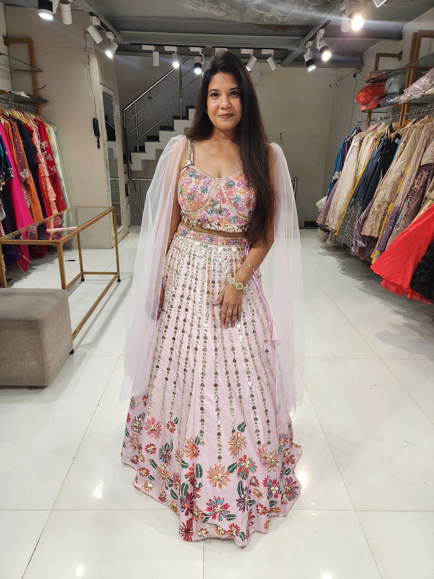 Carnival multi embroided lehenga set