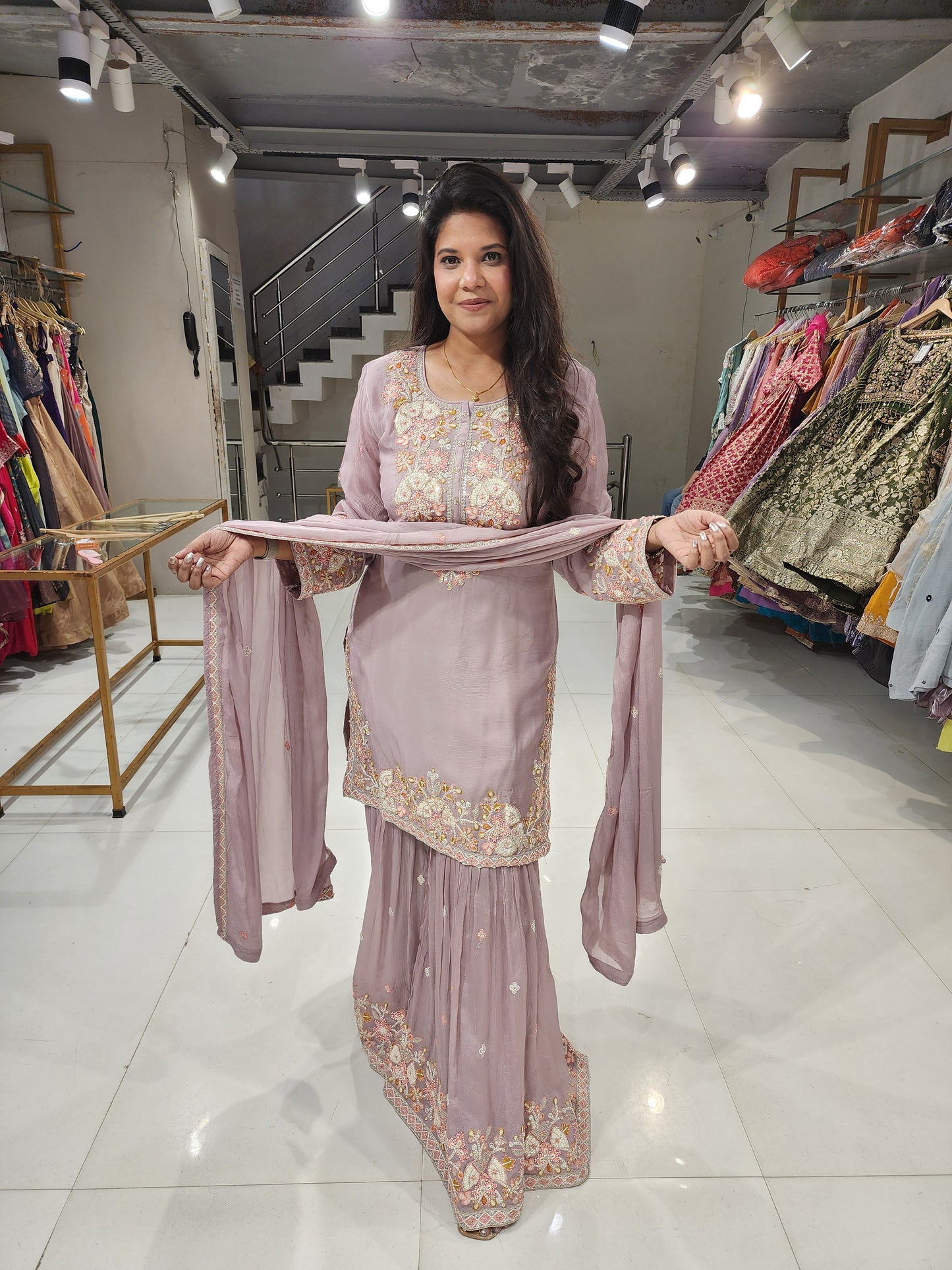 Threadwork sharara suit