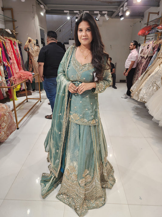 Long choli indowestern lehenga set