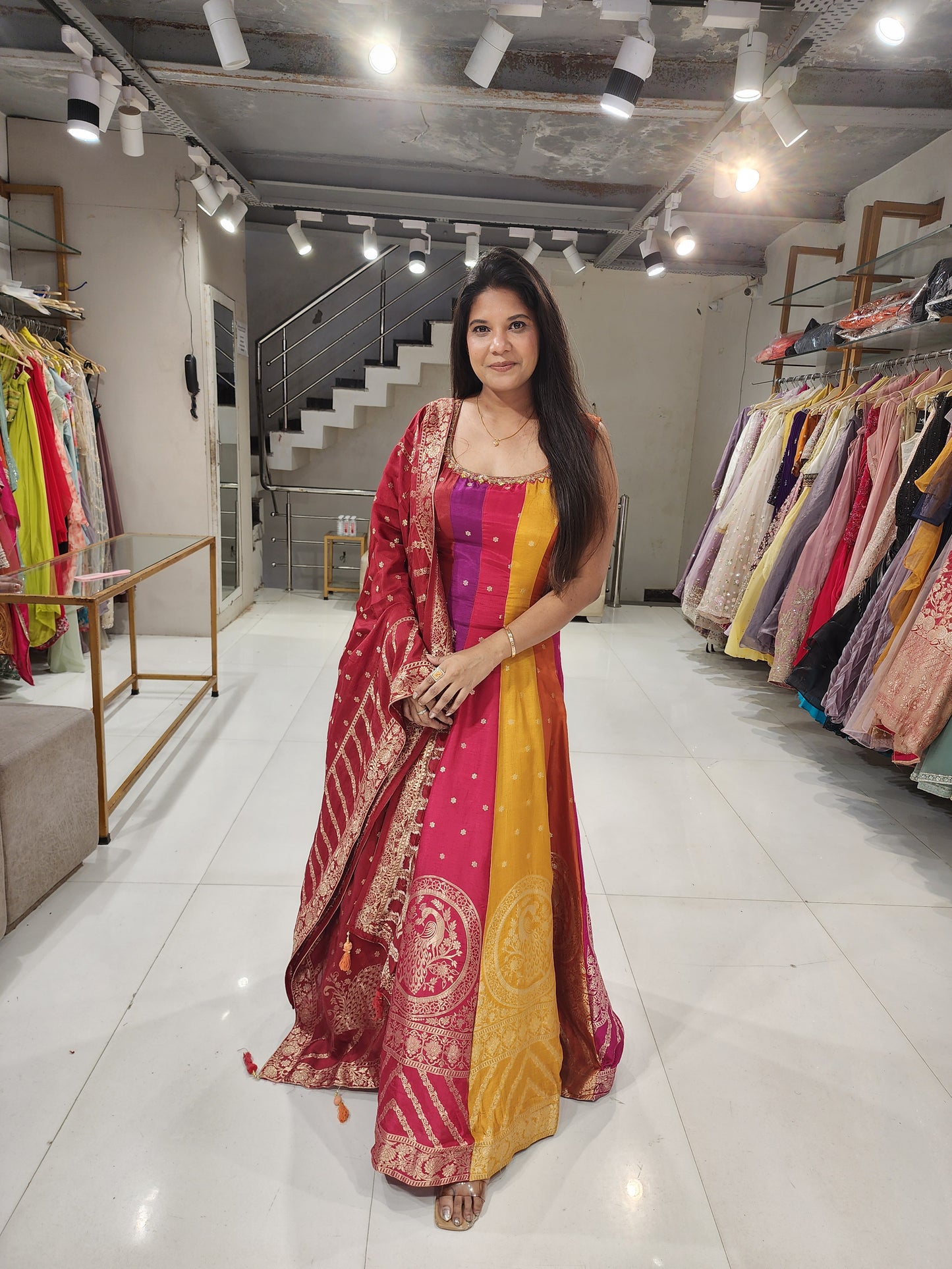 Multi colour anarkali suit