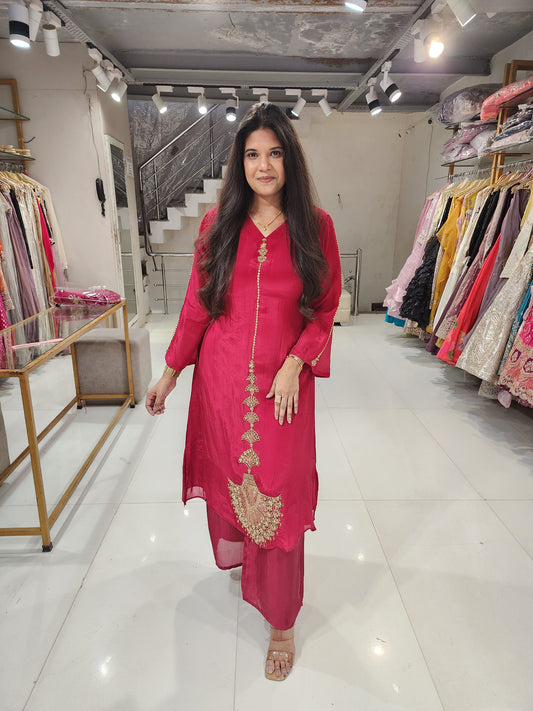 Jhumka crepe embrpided co-ord set