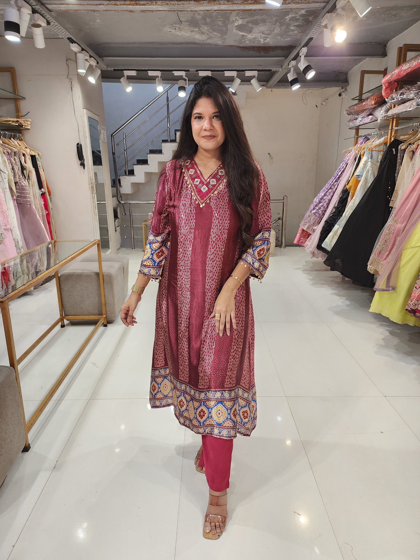 Gajji silk co-ord set