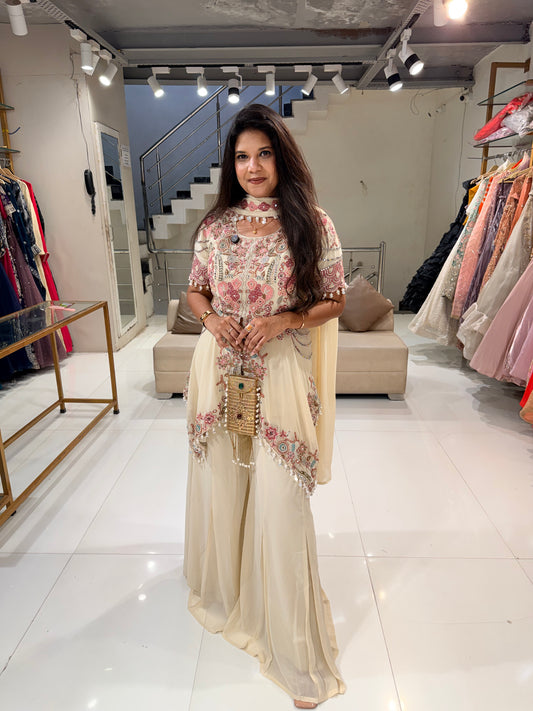 Kohinoor embroided sharara suit