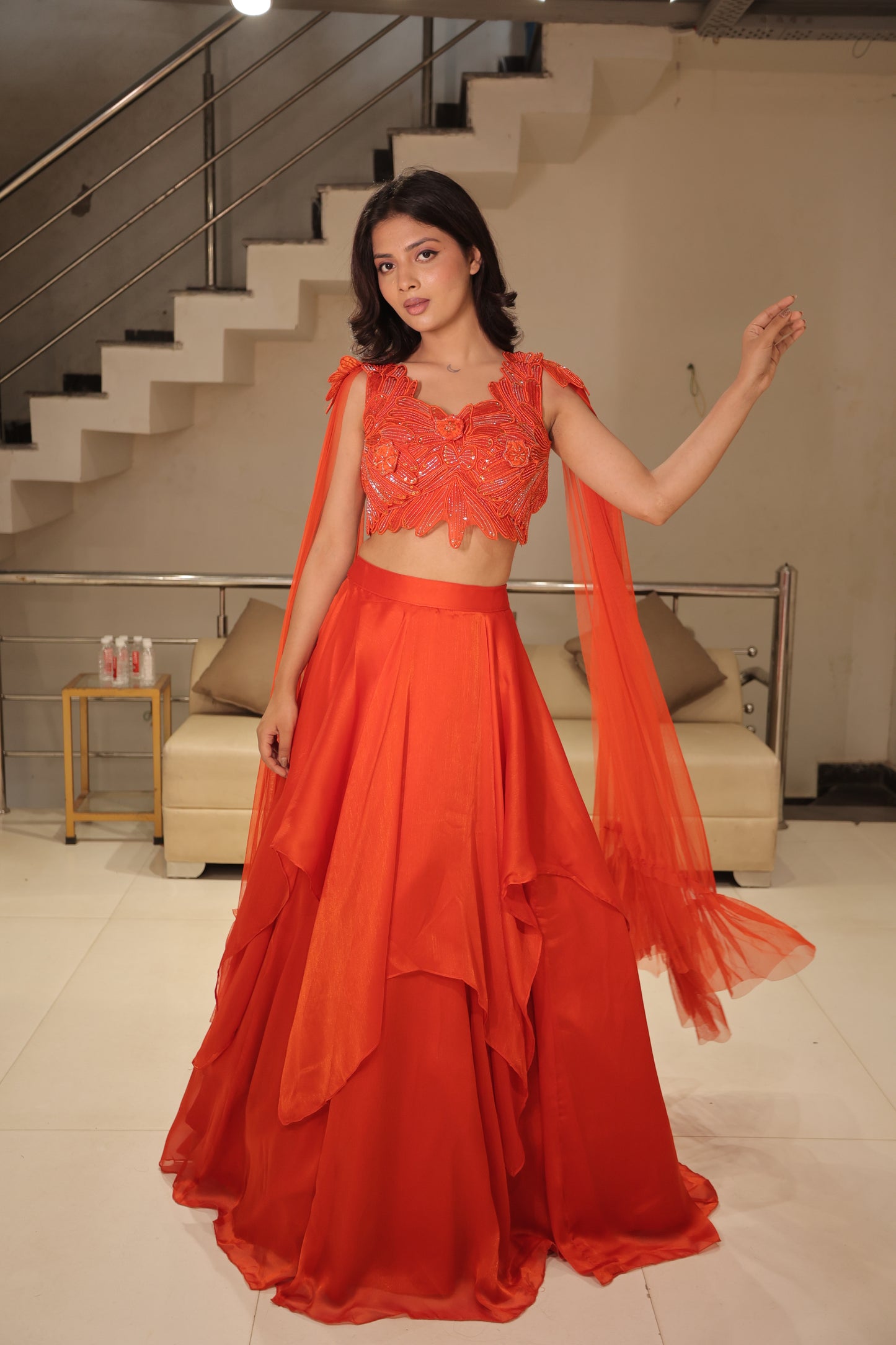 Butterfly indowestern lehenga set