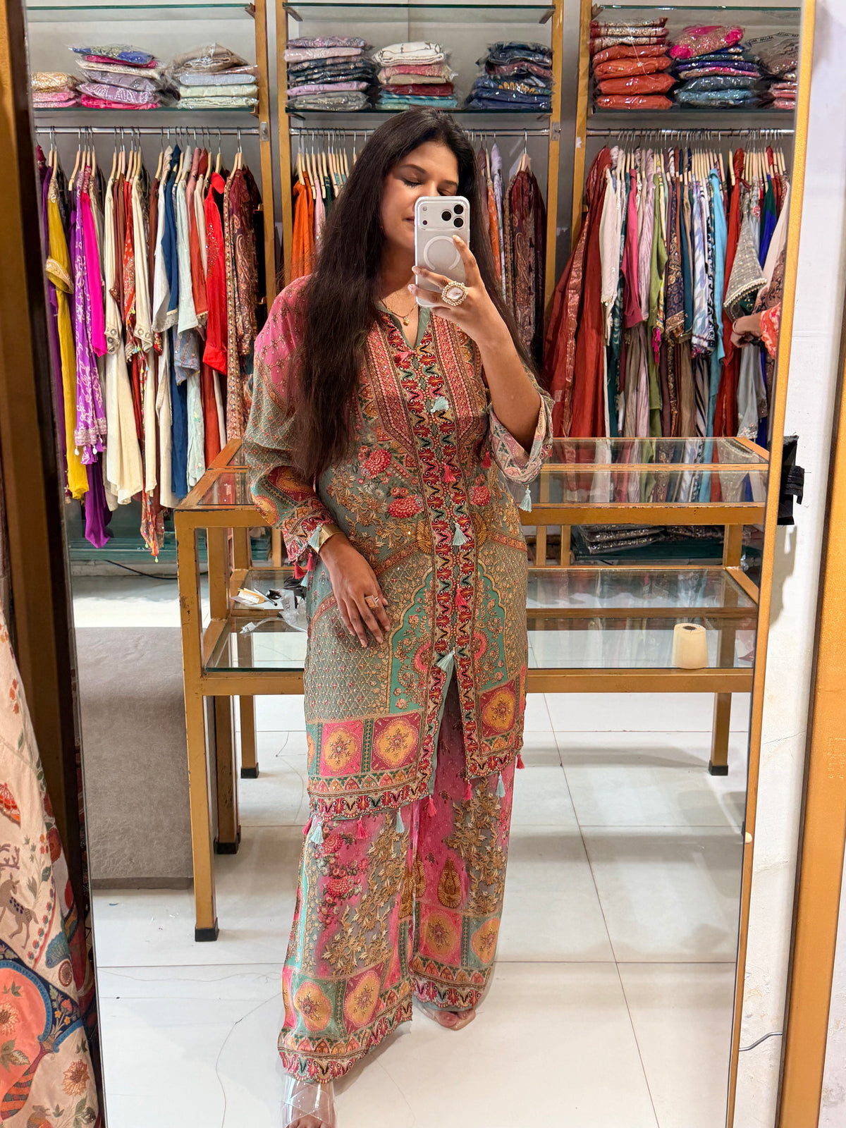 Digital print crepe co-ord set