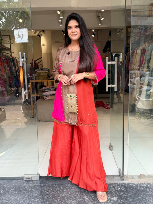 Colour blocking co-ord set