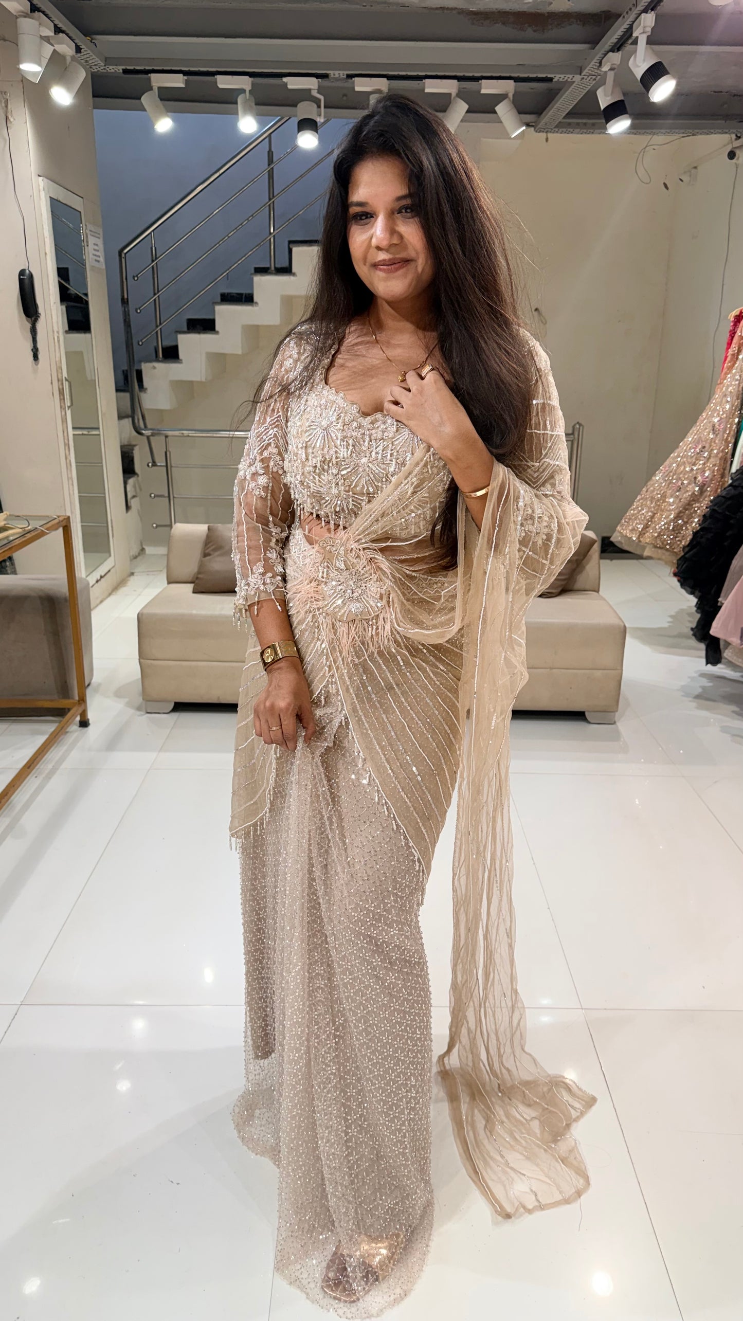 Jannat drape saree
