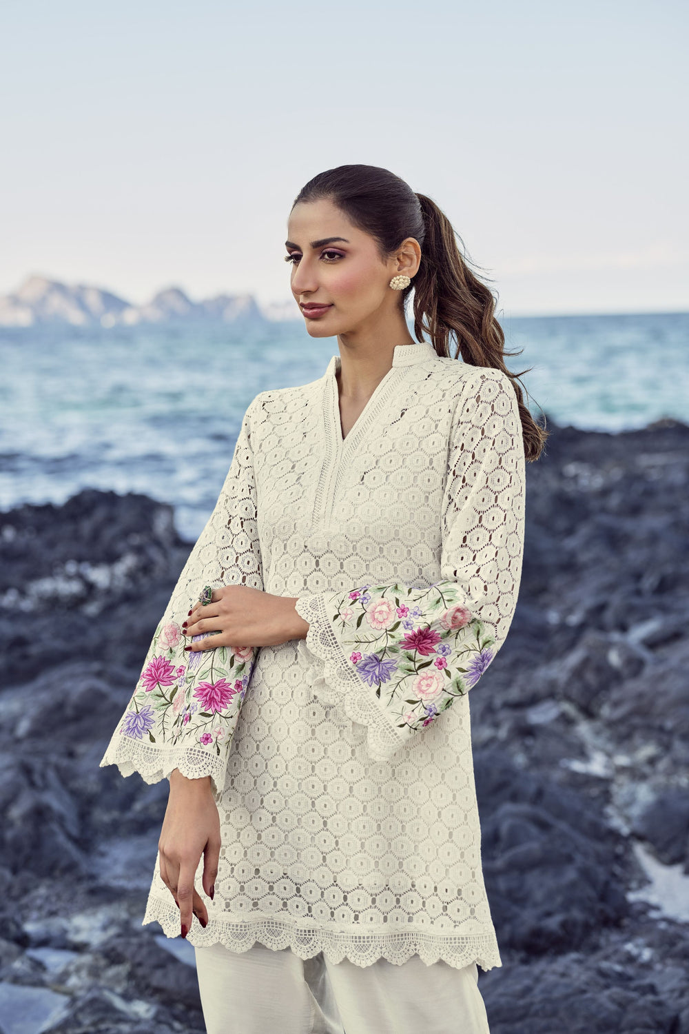 Pakistani Schiffly cotton co-ord set