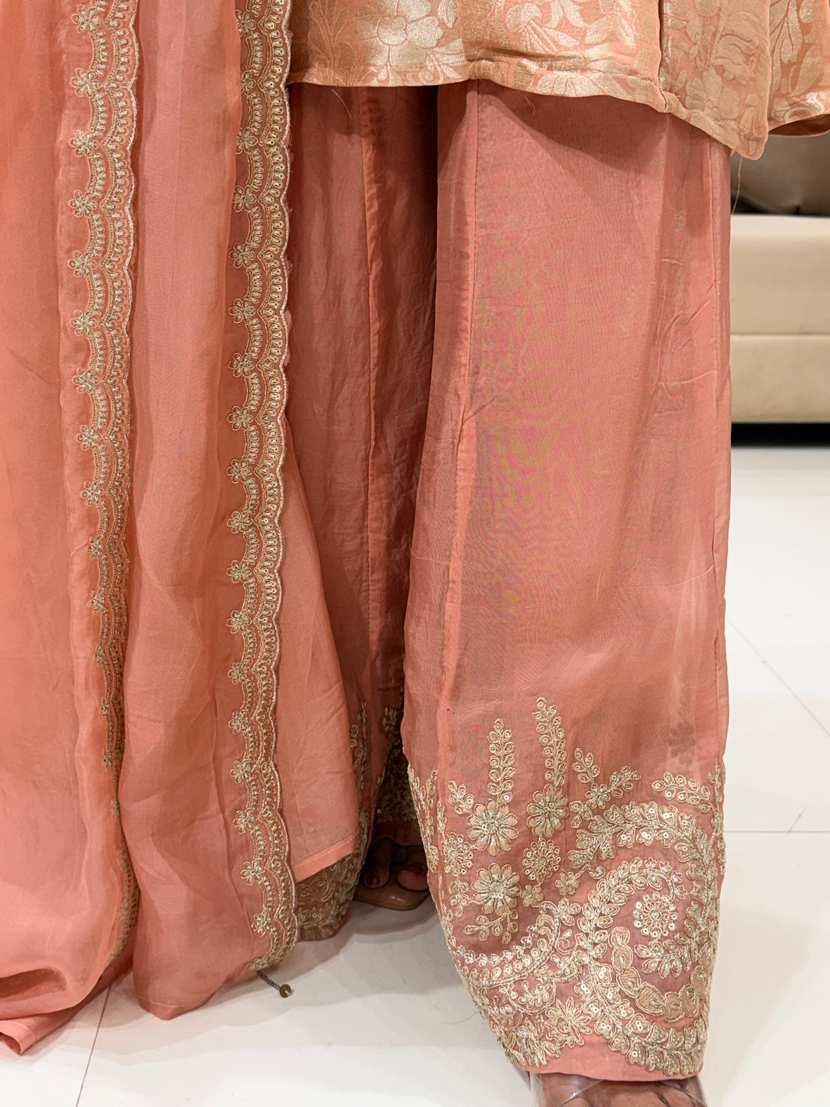 Giraf brocade indowestern dress