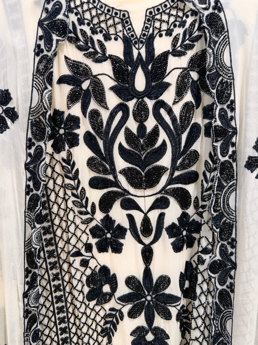 Georgette embroided beads unststiched suit