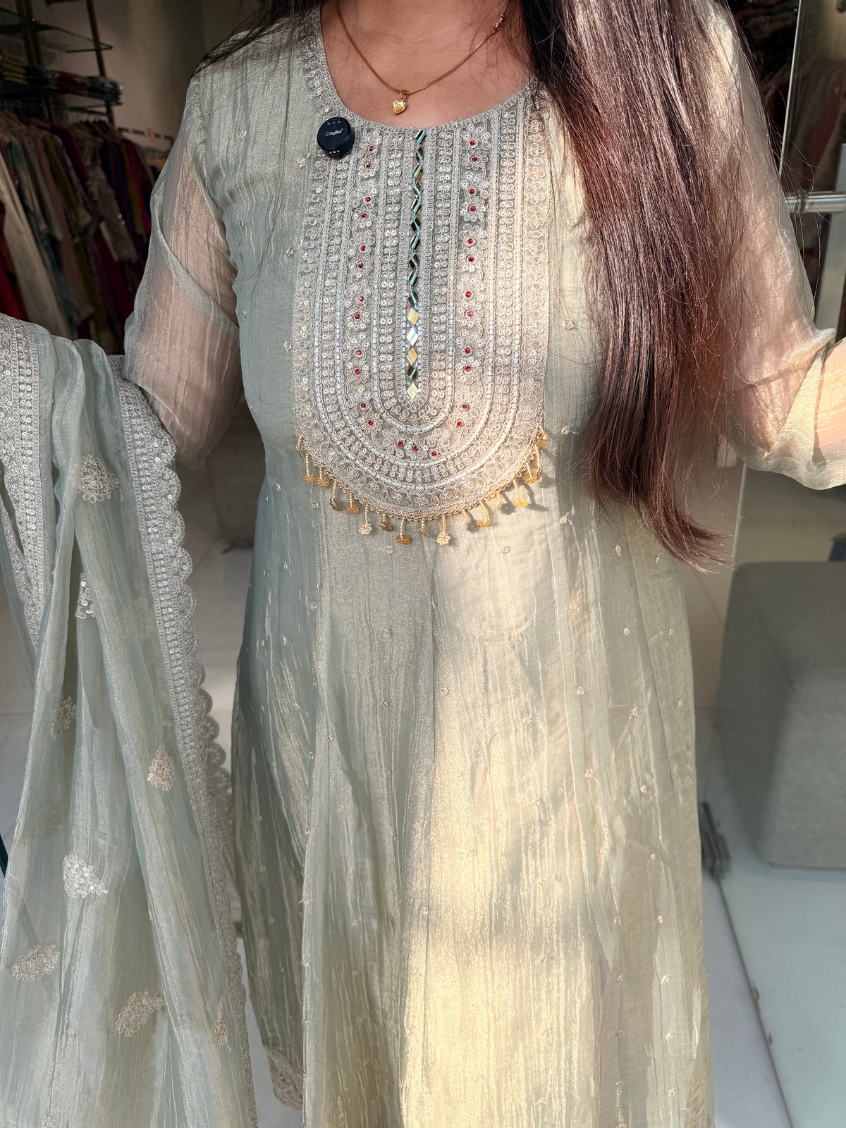 Anarkali embroided suit mannat