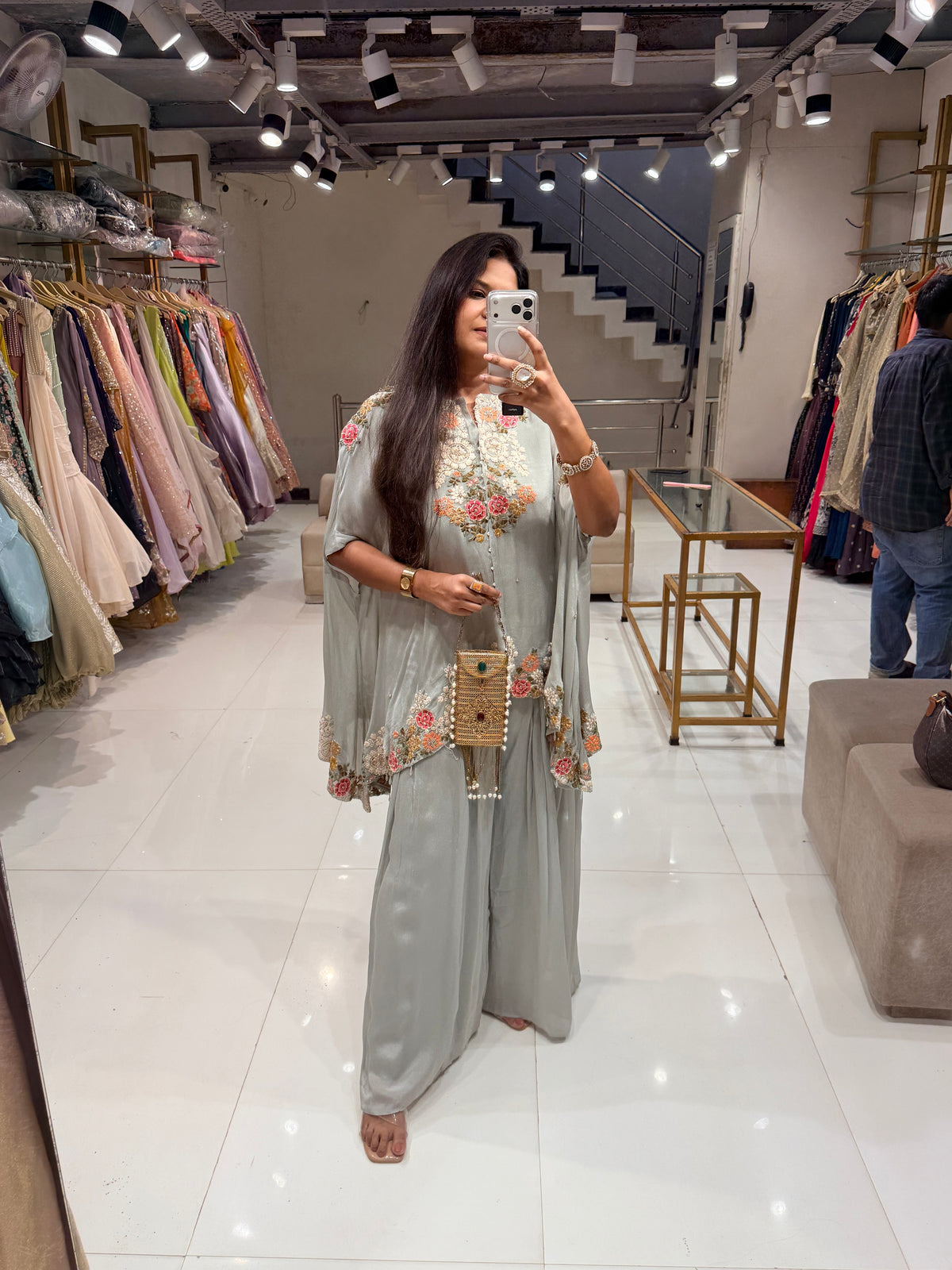 Thread embroided co-ord set