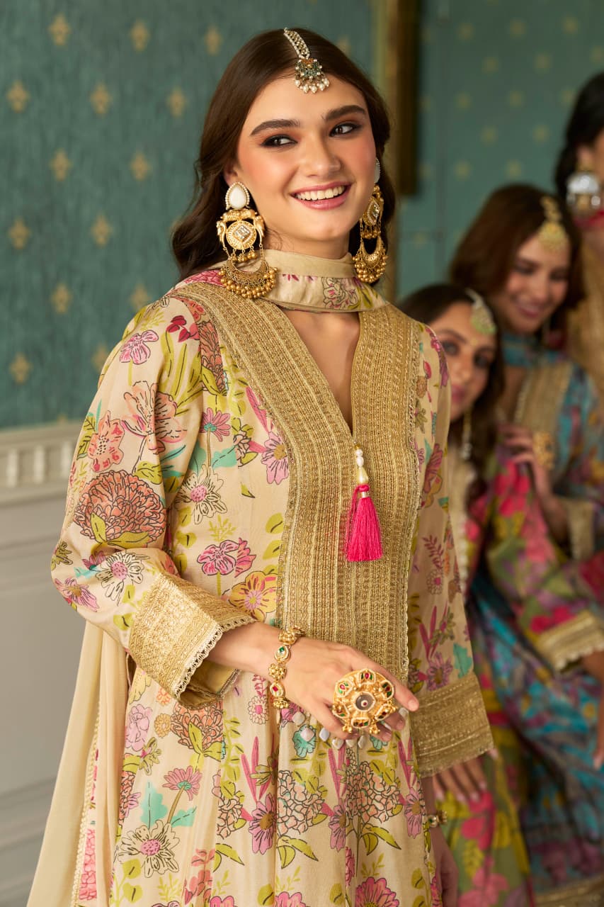 Masakali printed 3piece suit