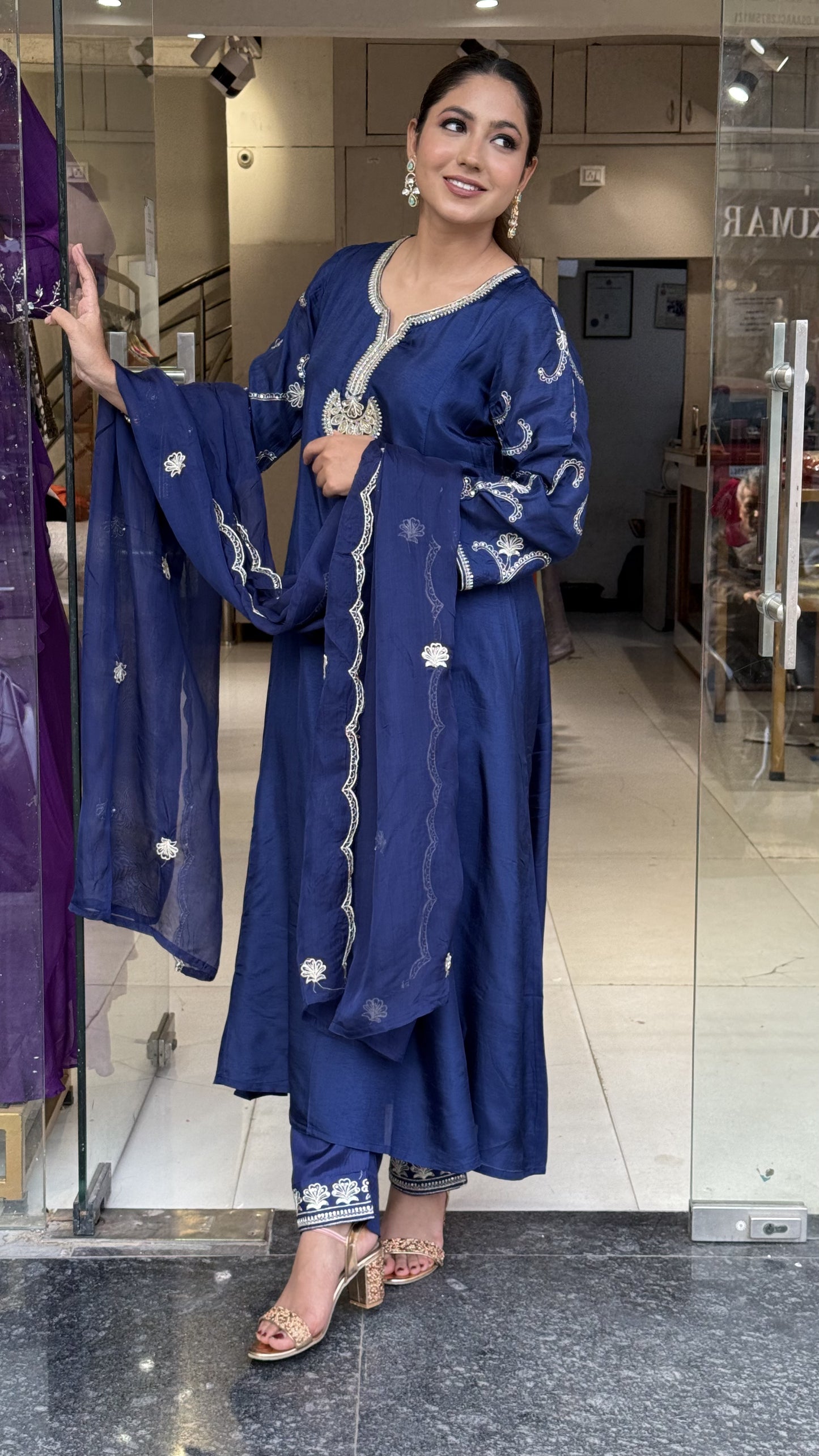 Royal Blue A line 3pc suit